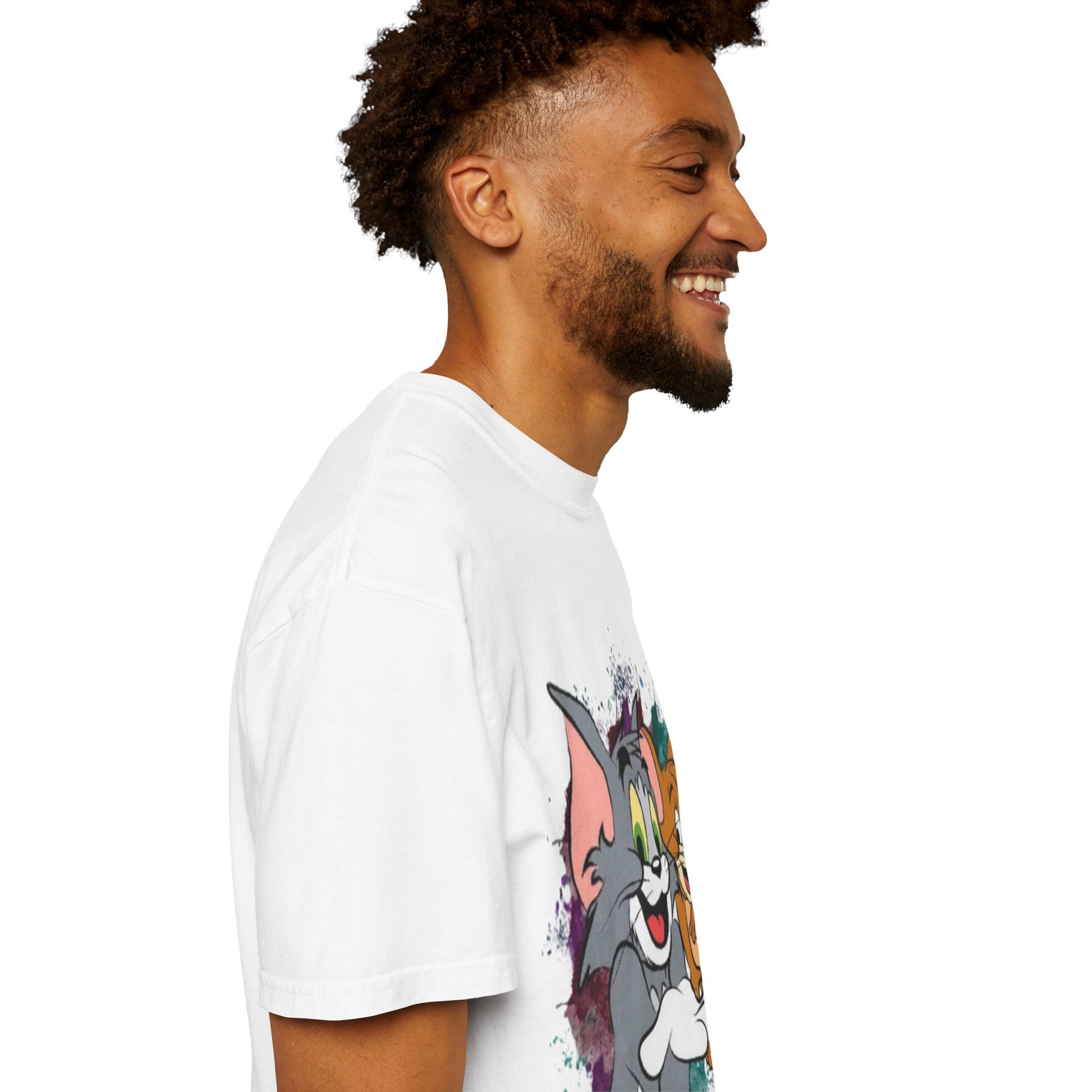 Tom and Jerry Garment-Dyed T-shirt, Cartoon T-shirt, Unisex T-shirt, Funny Shirt, Vintage Cartoon Tee, Gift for Him/Her