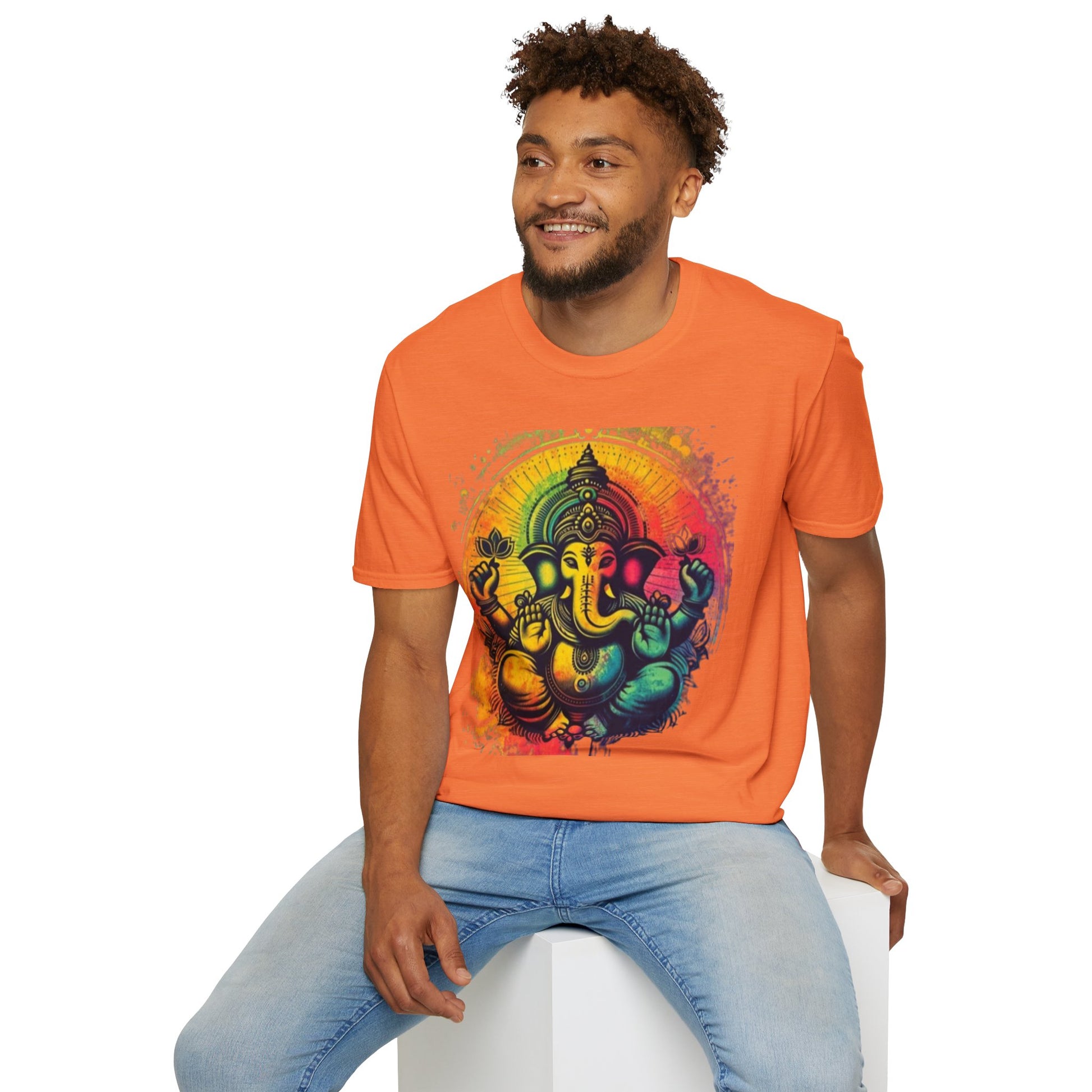 Ganesh T-Shirt, Spiritual Tee, Festival Apparel, Hindu Gifts, Artistic Shirt, Unique Clothing. Can also order in Bulk