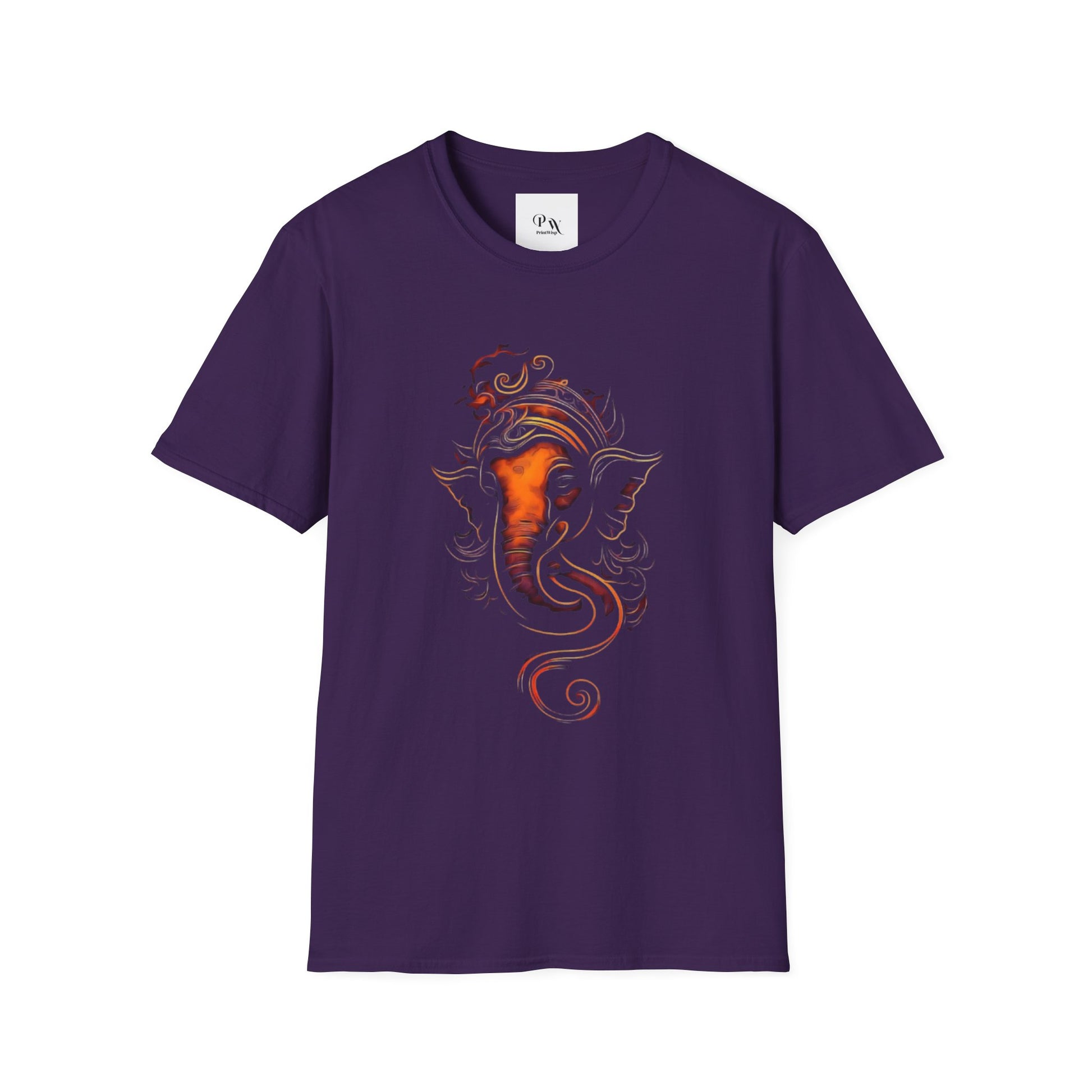 Ganesh T-shirt - Unisex Softstyle T-Shirt, Bohemian Shirt, Festival Wear, Unique Gift, Spiritual Fashion