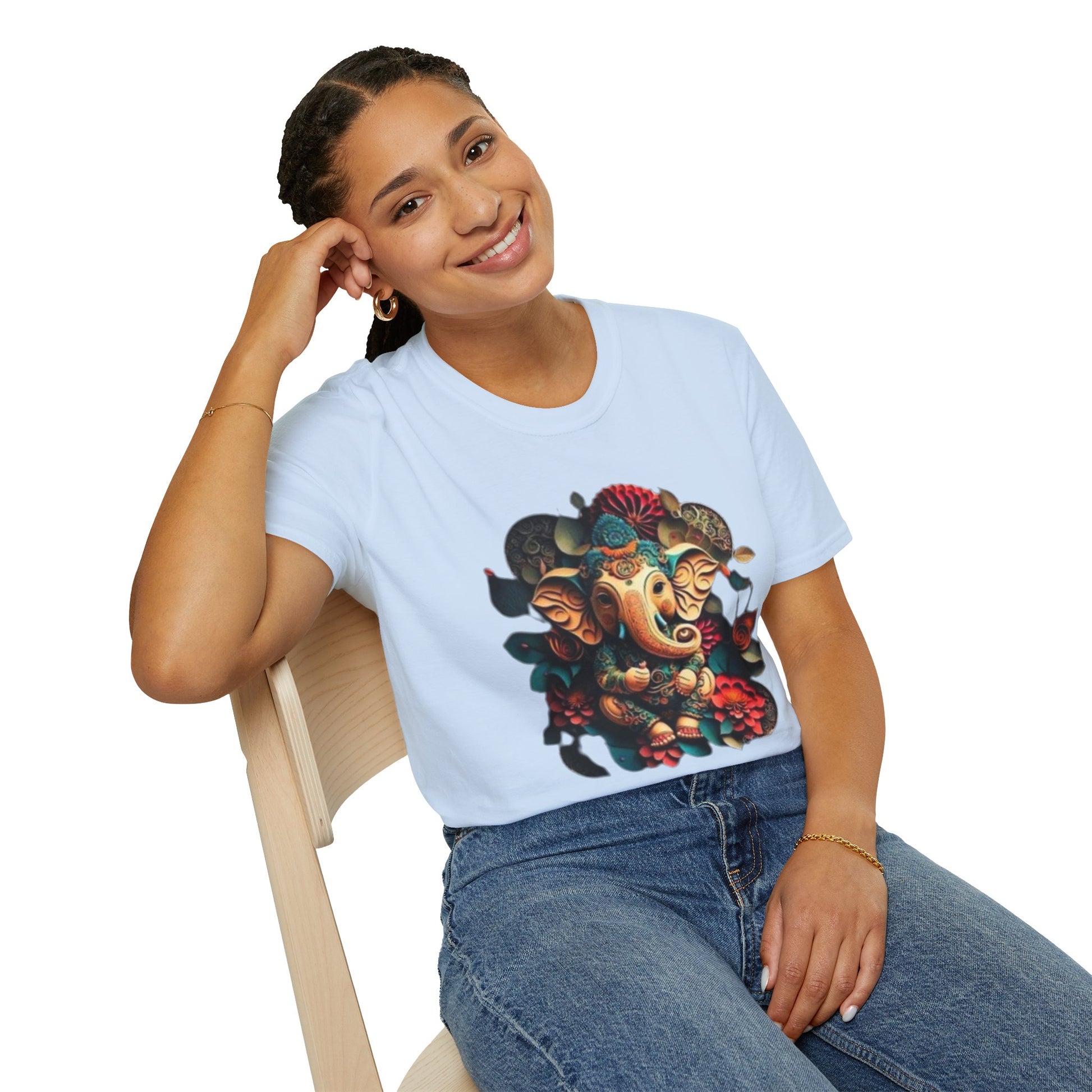 Ganesh T-Shirt, Spiritual Wear, Unisex Festival Apparel, Gifts for Ganesha Chaturthi, Eco-Friendly Fashion
