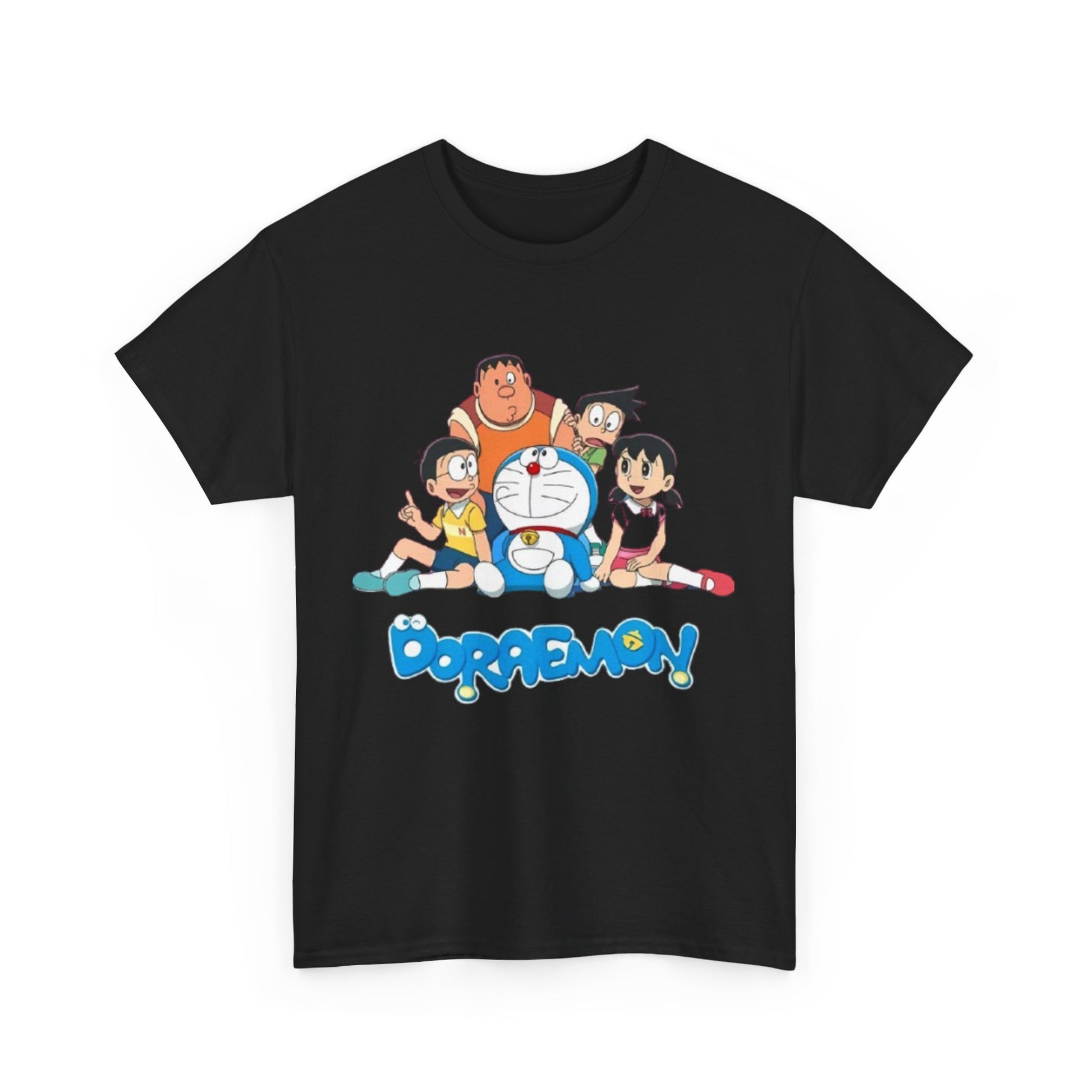 Doraemon Vintage Cartoon Unisex Tee - Nostalgic Gift for Fans, Oversized Cotton Shirt, Anime Merchandise, Casual Wear, Everyday Comfort