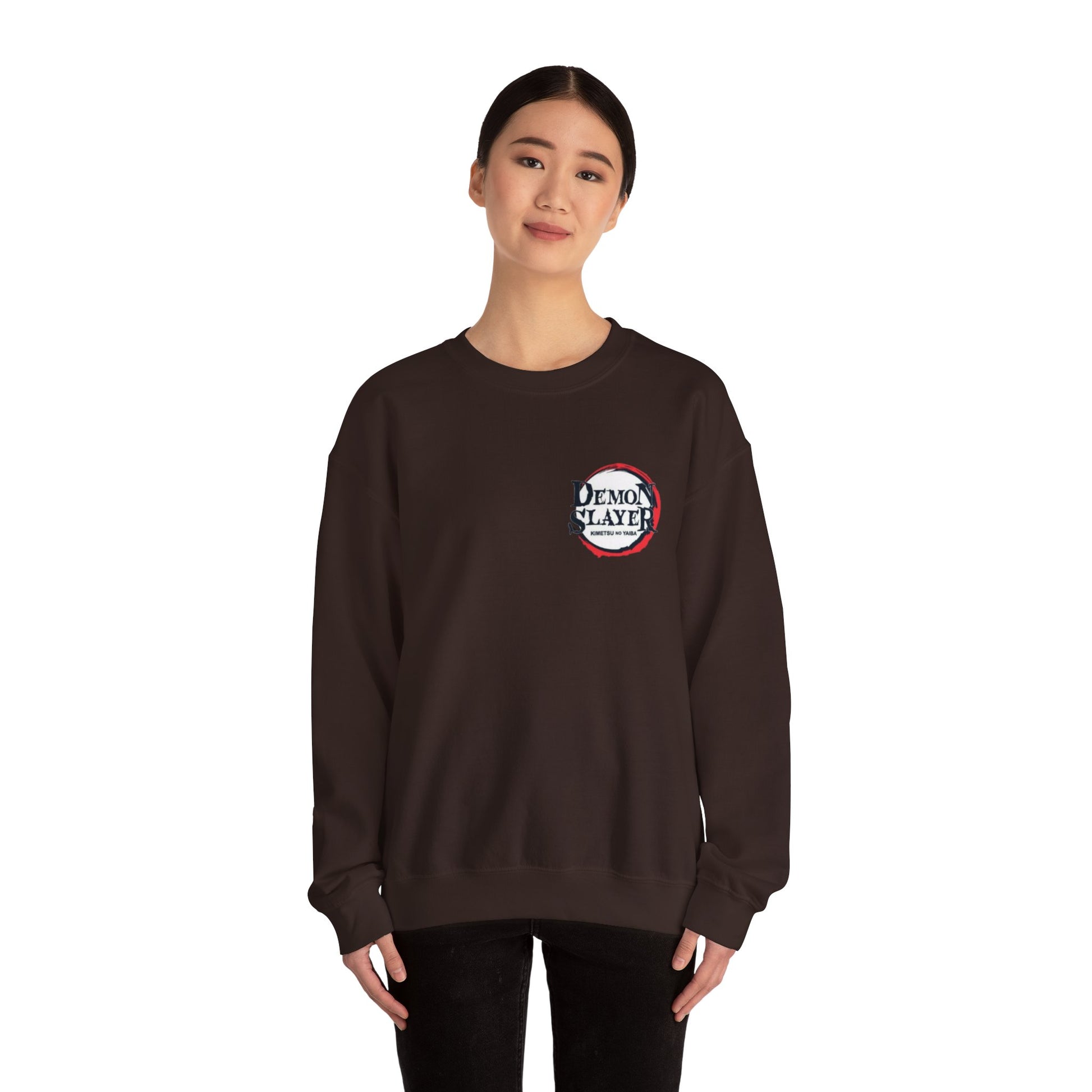 Demon Slayer Crewneck Sweatshirt, Unisex Anime Pullover, Cozy Sweatshirt for Fans, Perfect Gift for Birthdays, Halloween, and Cosplay