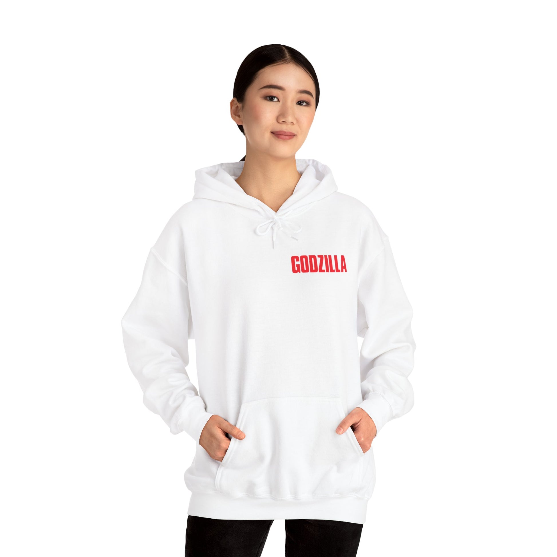 GODZILLA Unisex Heavy Blend Hooded Sweatshirt, Movie Merchandise, Geek Fashion, Comfort Wear, Gift for Fan