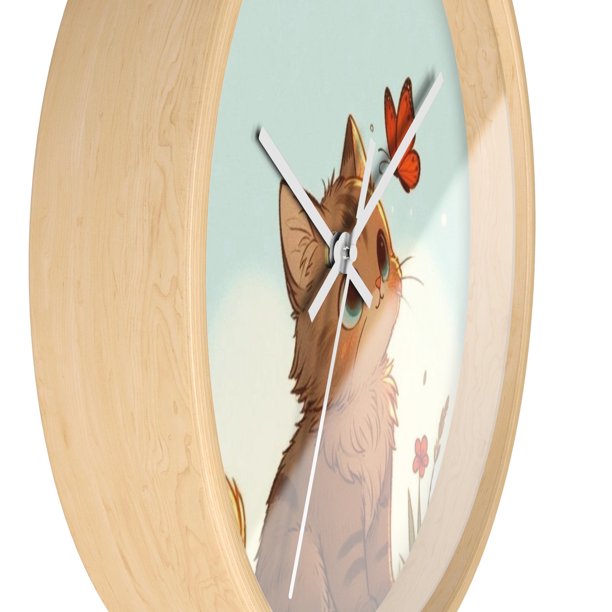 Whimsical Cat Wall Clock - Cute Home Decor, Cat Lover Gift, Nursery Wall Art, Pet-themed Clock, Birthday Gift