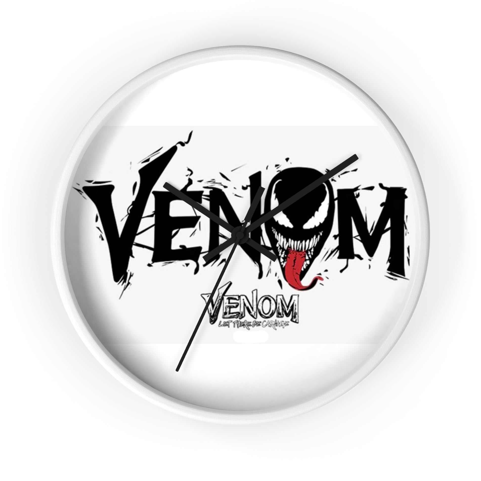 Venom-Inspired Wall Clock for Marvel Fans, Unique Decor, Gift for Comic Lovers, Nerd Room Decor, Stylish Timepiece