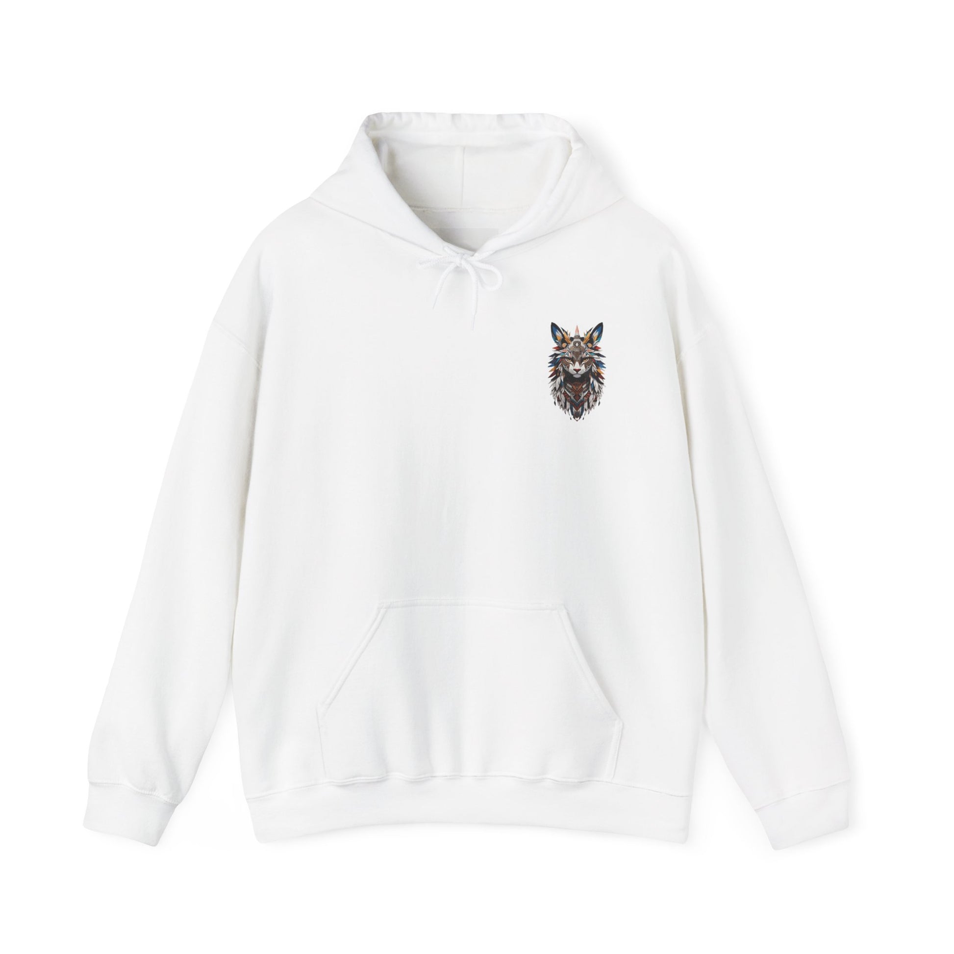 Bohemian Wolf Hooded Sweatshirt | Cozy Unisex Sweatshirt for Animal Lovers, Gift for Nature Enthusiasts, Hoodie for Fall