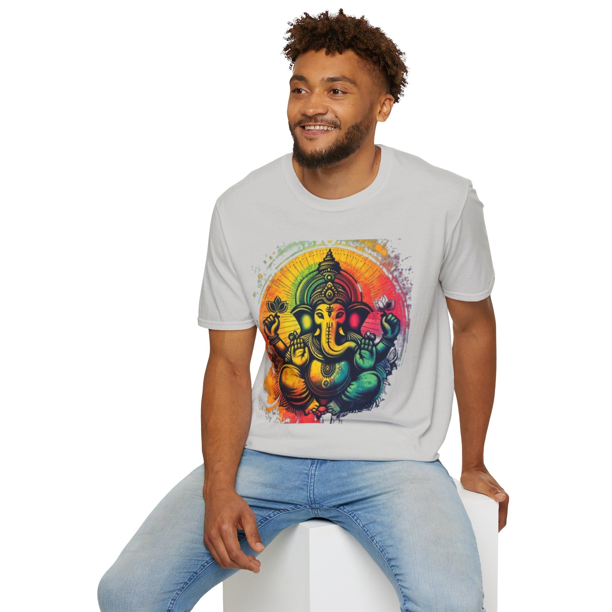 Ganesh T-Shirt, Spiritual Tee, Festival Apparel, Hindu Gifts, Artistic Shirt, Unique Clothing. Can also order in Bulk