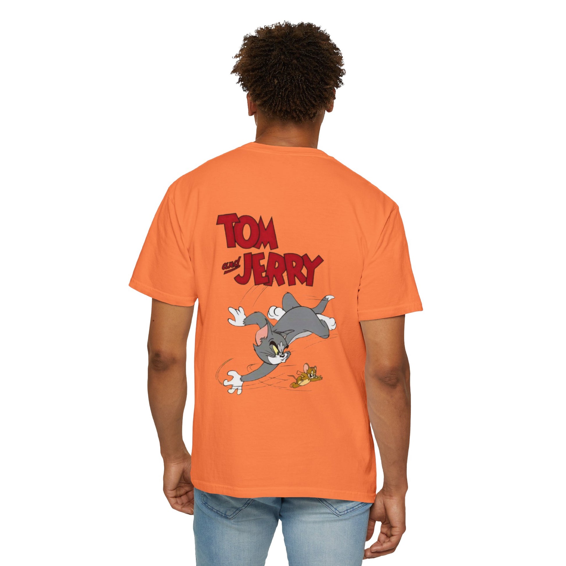 Tom and Jerry Garment-Dyed T-shirt, Cartoon T-shirt, Unisex T-shirt, Funny Shirt, Vintage Cartoon Tee, Gift for Him/Her