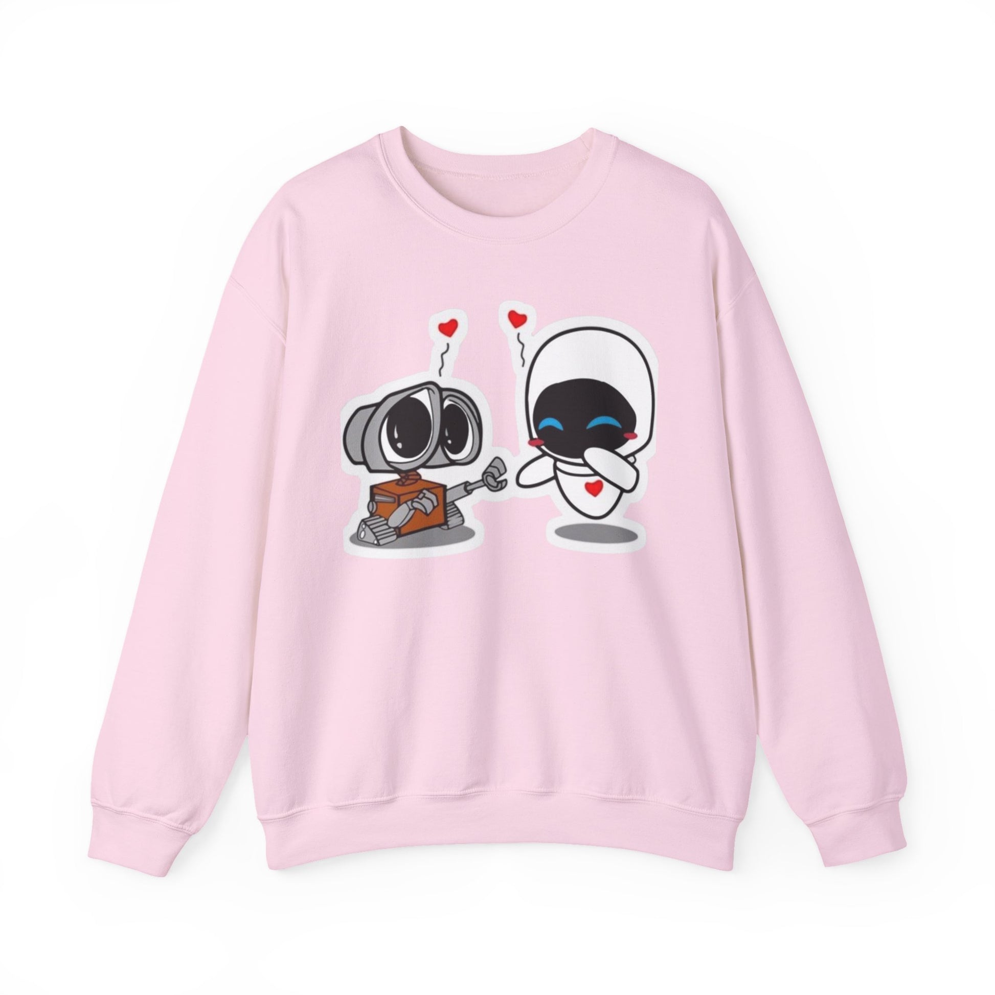 Cute Robot Love Crewneck Sweatshirt, Valentine's Day Gift, Cozy Unisex Pullover, Couple Sweatshirt, Cute Graphic Apparel