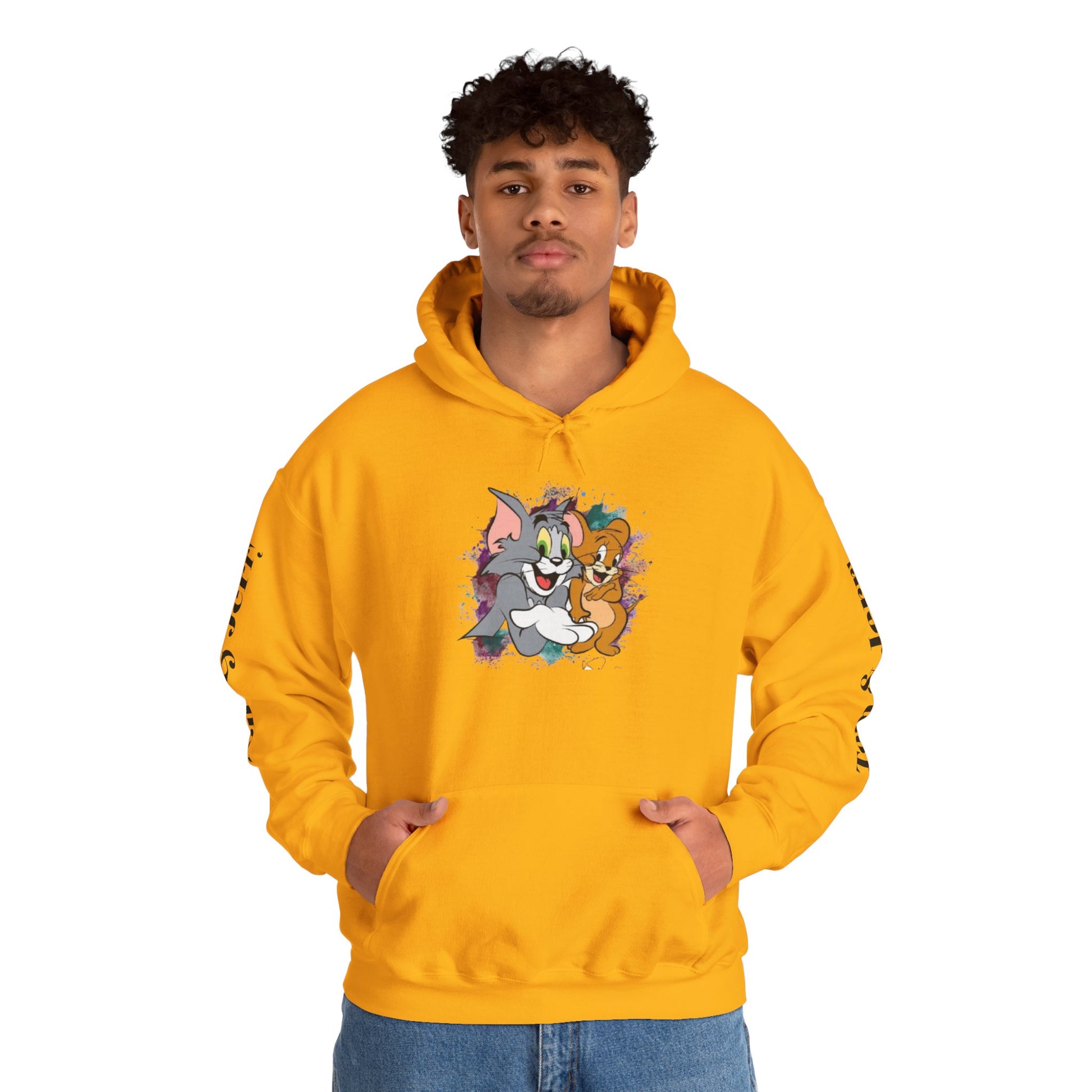 Tom and Jerry Unisex Hoodie - Vintage Cartoon Sweatshirt for Fans, Cozy Gift for Birthdays, Perfect for All Seasons, Casual Wear