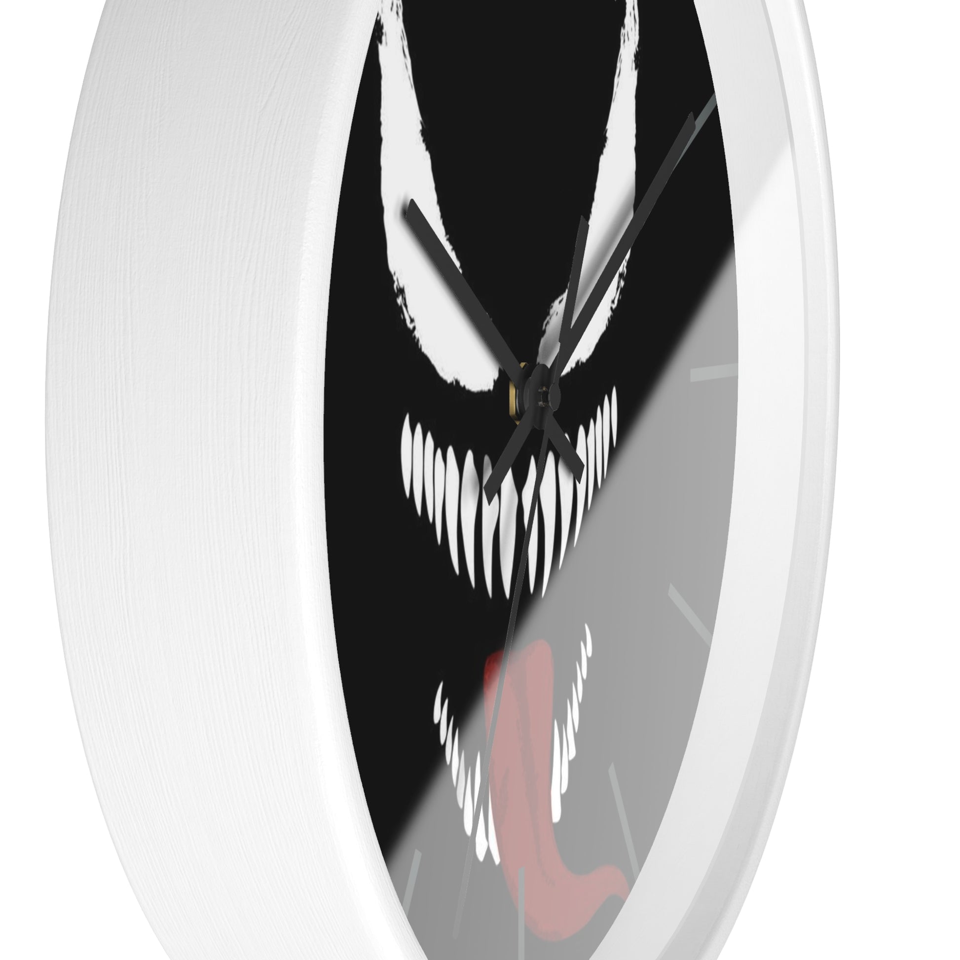 Venom-Inspired Wall Clock, Edgy Home Decor, Unique Gift for Fans, Geeky Office Wall Art, Halloween Decoration