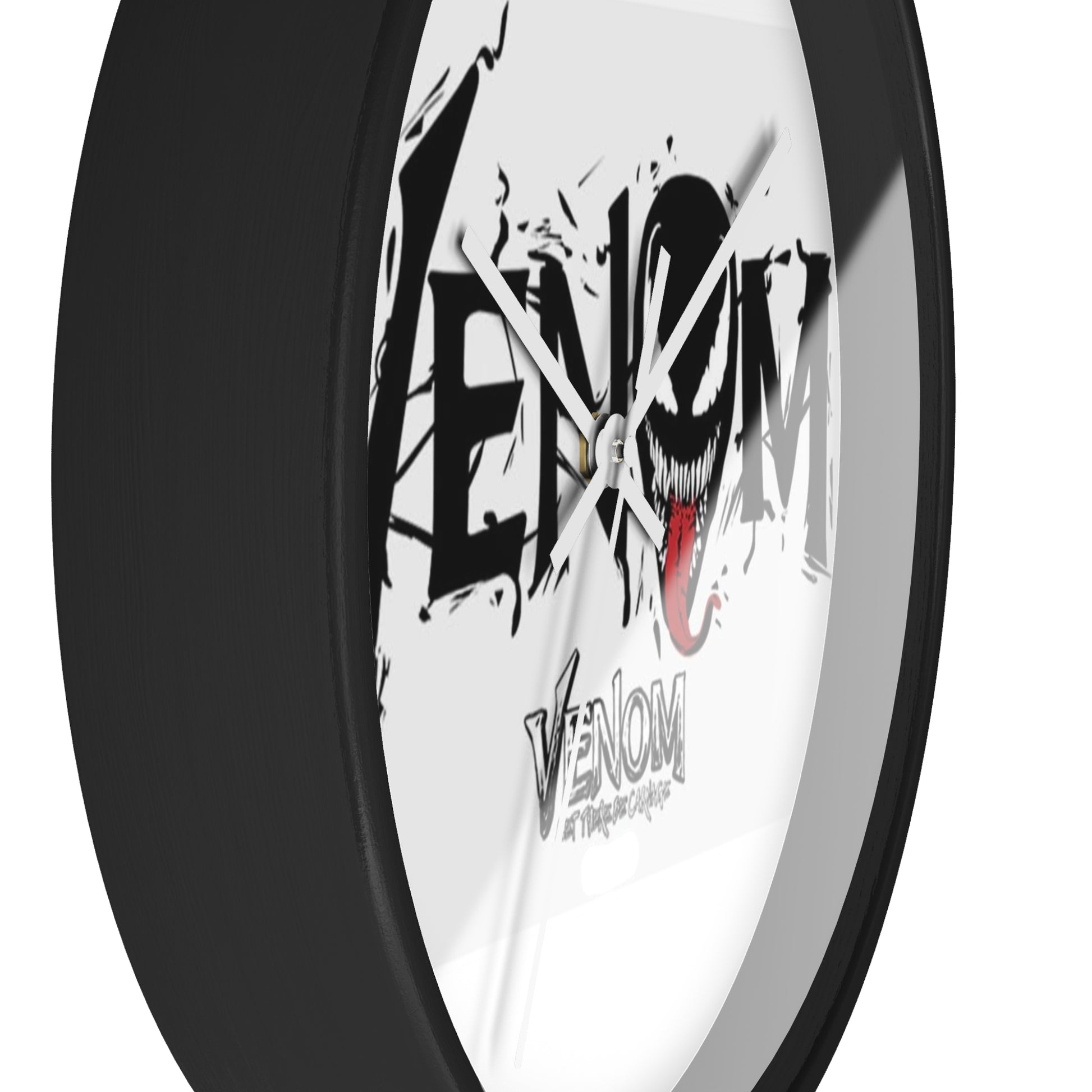 Venom-Inspired Wall Clock for Marvel Fans, Unique Decor, Gift for Comic Lovers, Nerd Room Decor, Stylish Timepiece