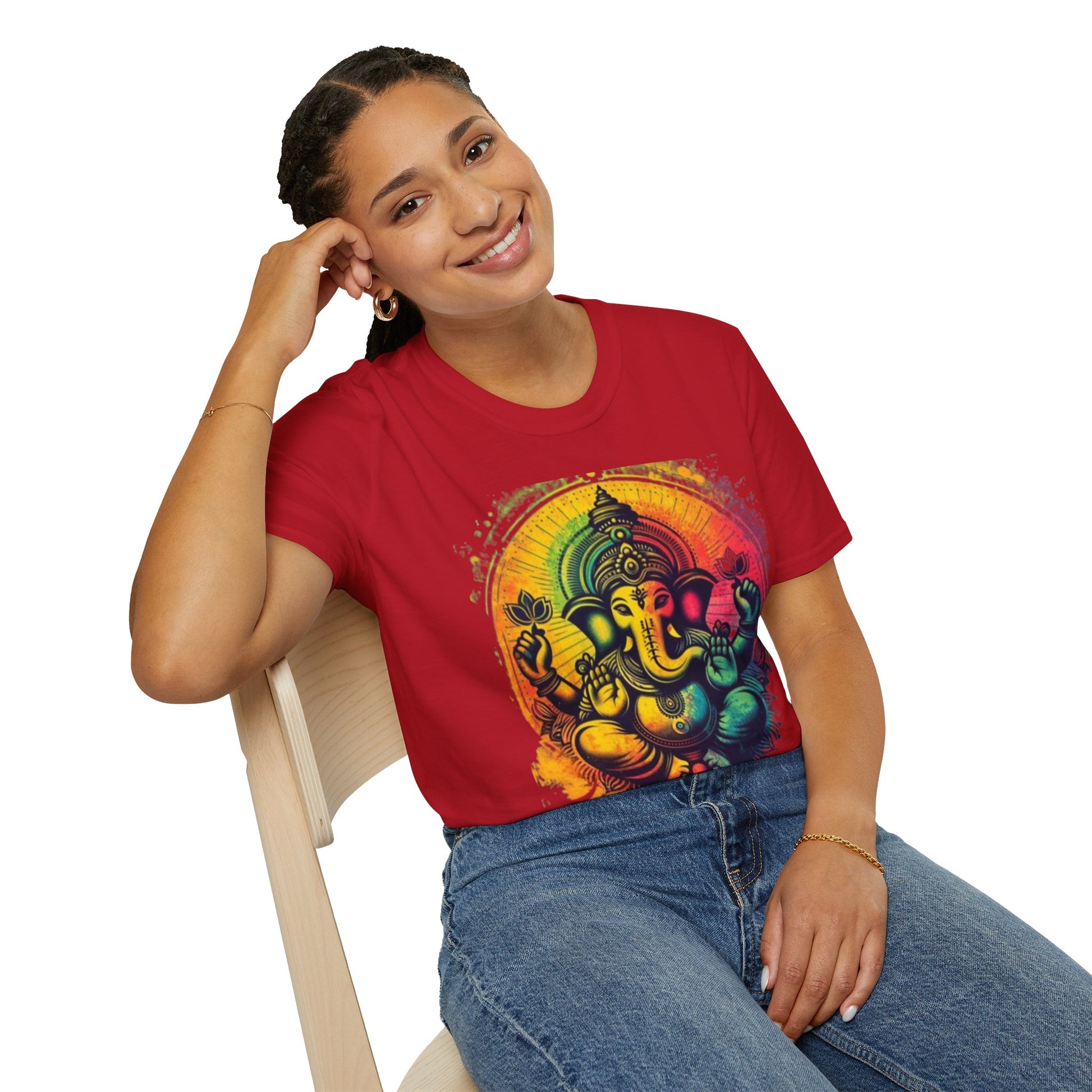 Ganesh T-Shirt, Spiritual Tee, Festival Apparel, Hindu Gifts, Artistic Shirt, Unique Clothing. Can also order in Bulk