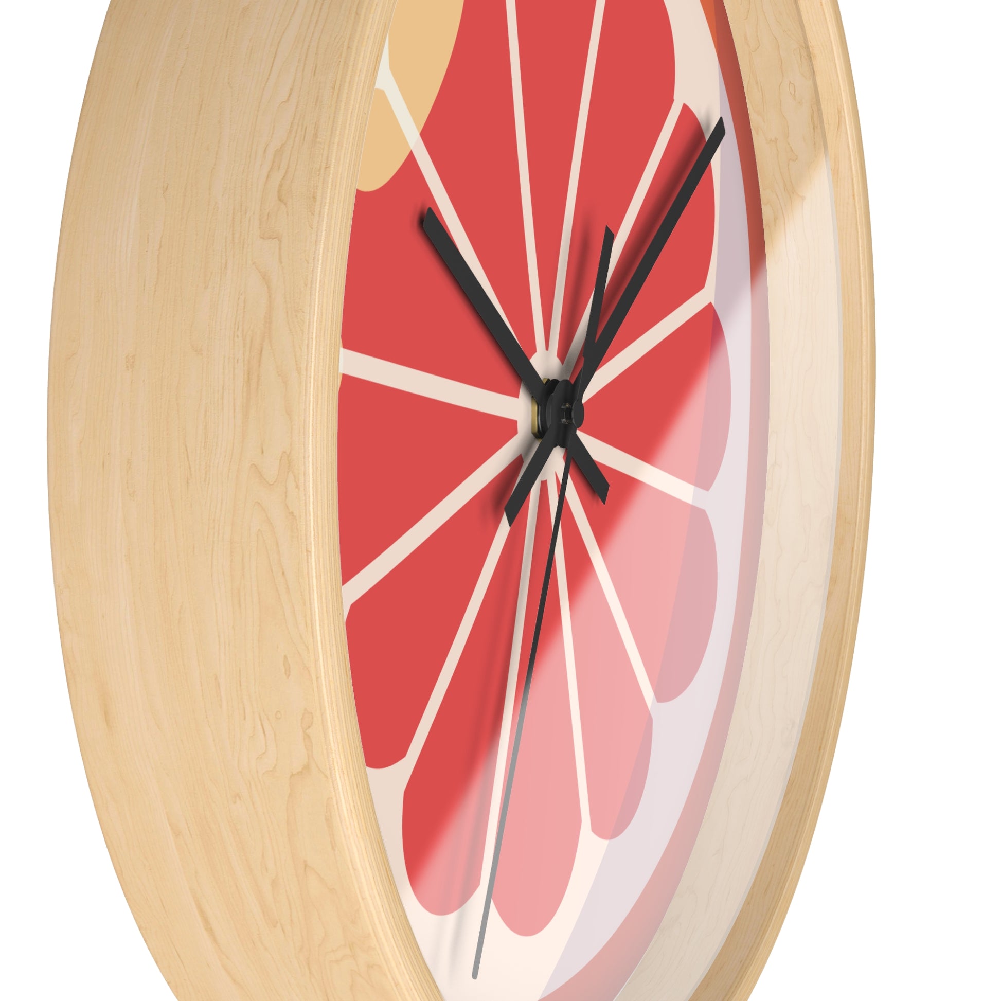 Vibrant Grapefruit Wall Clock | Home Decor, Modern Design, Gift for Her, Kitchen Art, Unique Timepiece