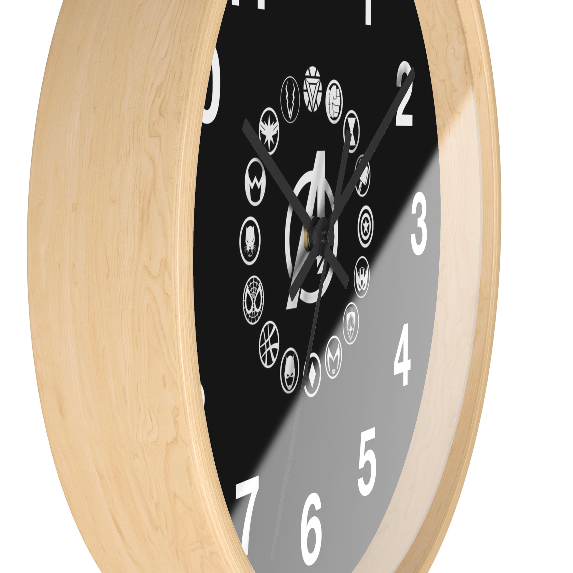 Superhero Wall Clock, Marvel Inspired Timepiece, Unique Gift for Comic Fans, Home Decor, Geeky Wall Art, Kids' Room Accessories