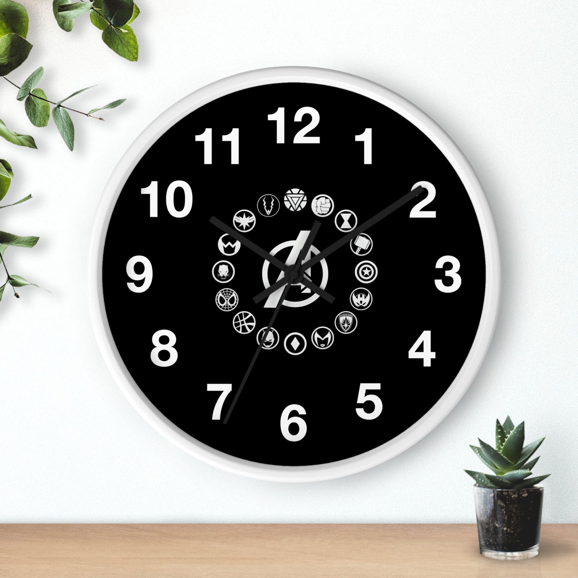 Superhero Wall Clock, Marvel Inspired Timepiece, Unique Gift for Comic Fans, Home Decor, Geeky Wall Art, Kids' Room Accessories