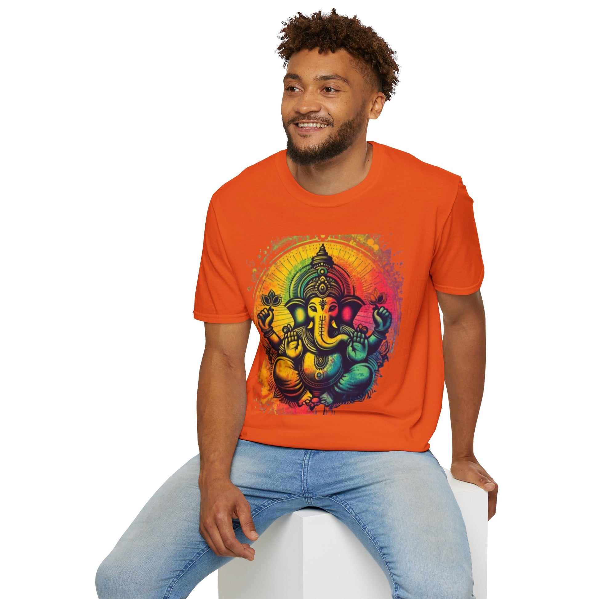 Ganesh T-Shirt, Spiritual Tee, Festival Apparel, Hindu Gifts, Artistic Shirt, Unique Clothing. Can also order in Bulk