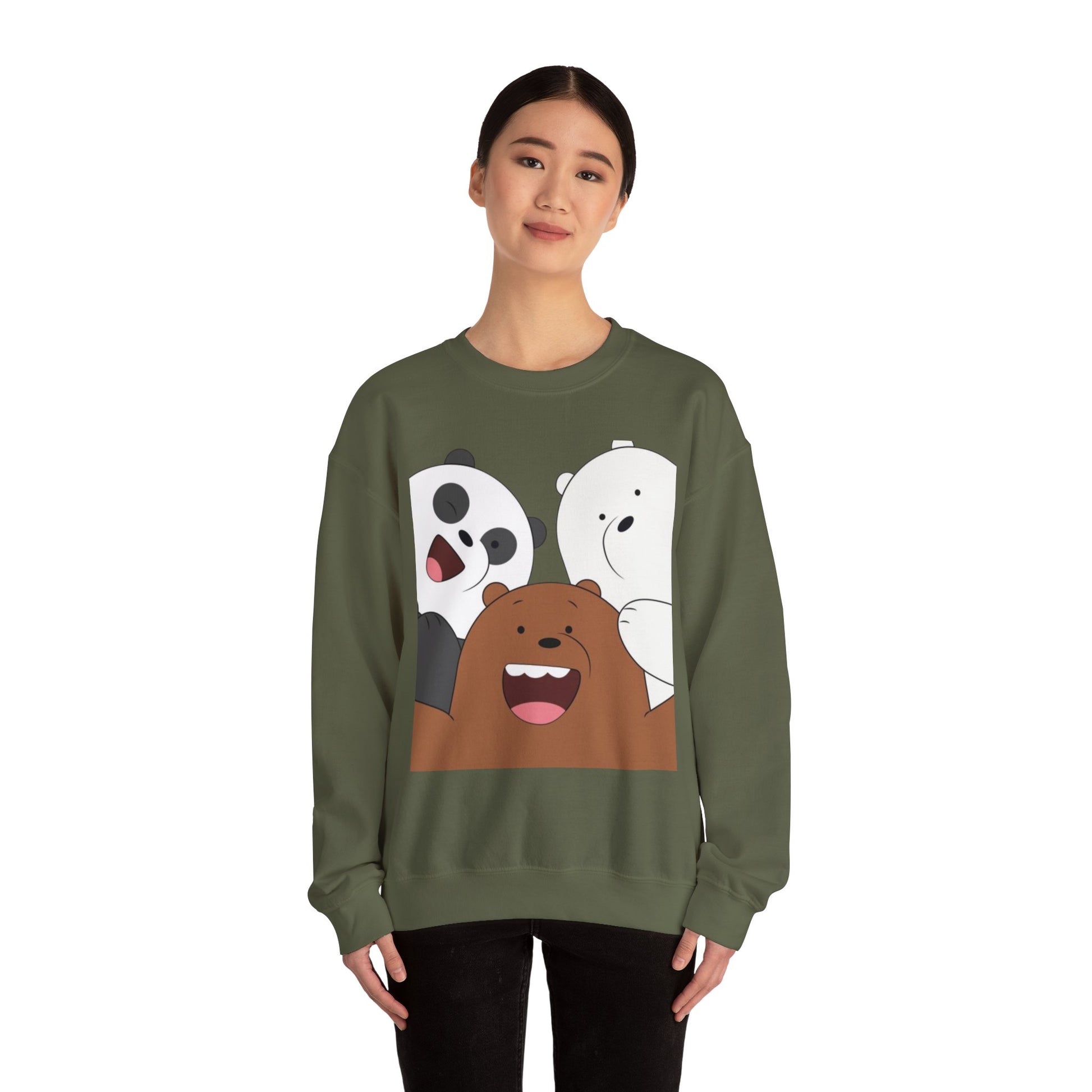 Cute Animal Friends Crewneck Sweatshirt, Cozy Sweatshirt, Gift for Animal Lovers, Funny Crewneck, Cute Cartoon Sweatshirt, Winter Fashion