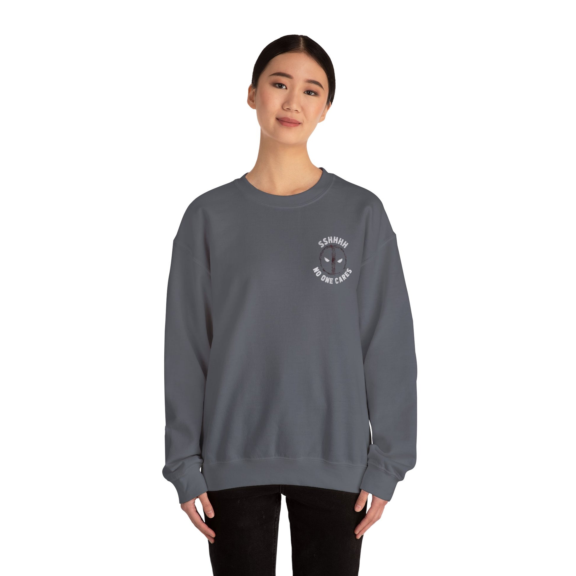 DEADPOOL Humorous Unisex Sweatshirt, Cozy Crewneck, Gift for Friends, Casual Wear, Fun Statement Sweatshirt
