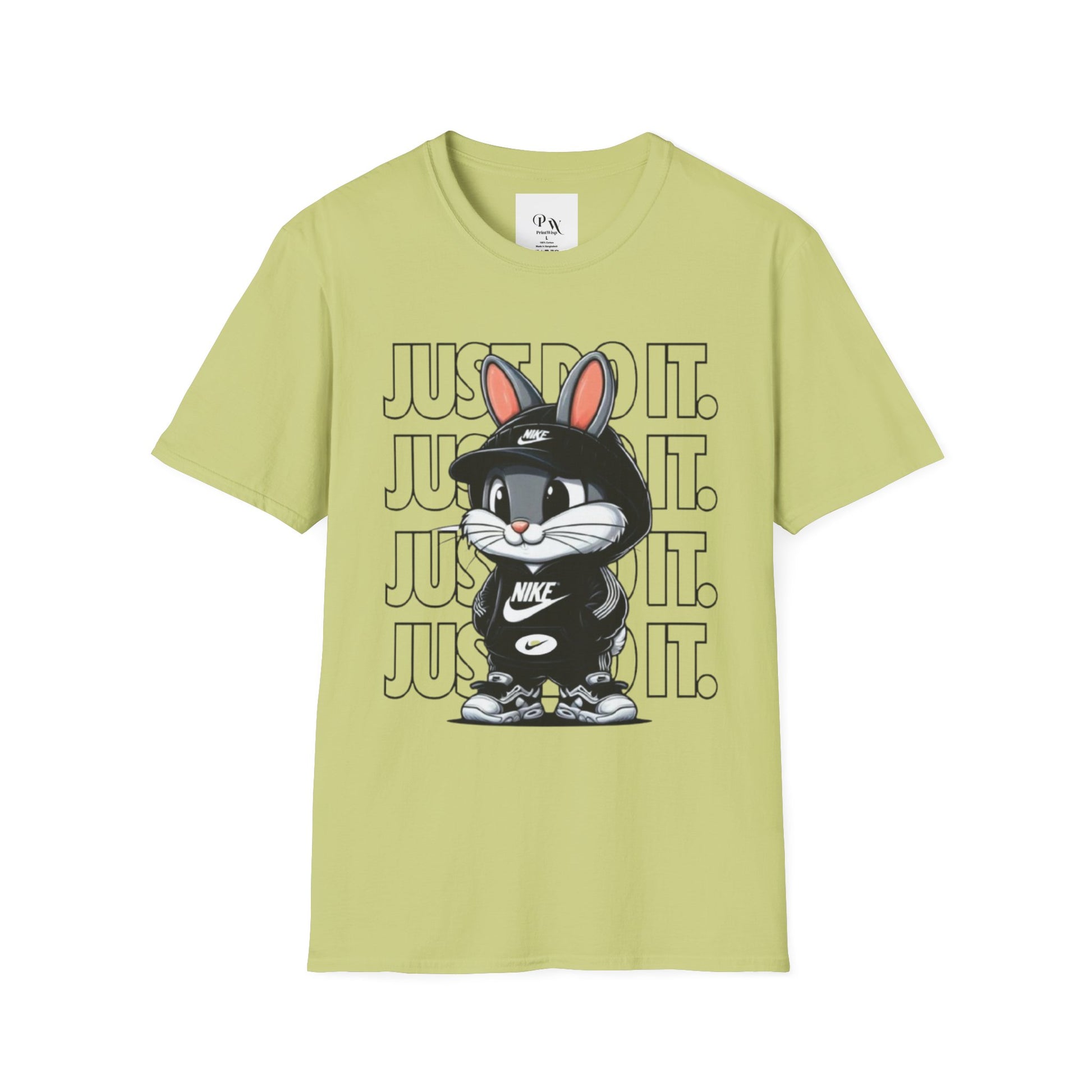 Cool Cartoon Bunny T-Shirt, Streetwear Tee, Casual Unisex Shirt, Gift for Kids & Teens, Perfect for Everyday Wear, Fun Graphic Top