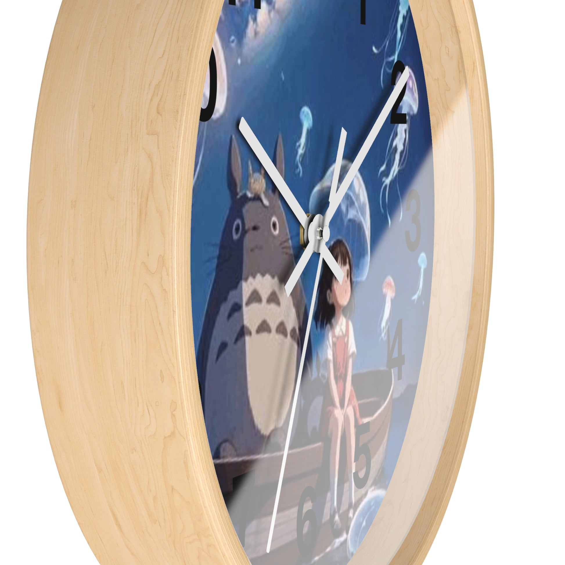 Whimsical Totoro Wall Clock - Anime Inspired Home Decor, Perfect Gift for Studio Ghibli Fans, Kid's Room Decor, Unique Clock