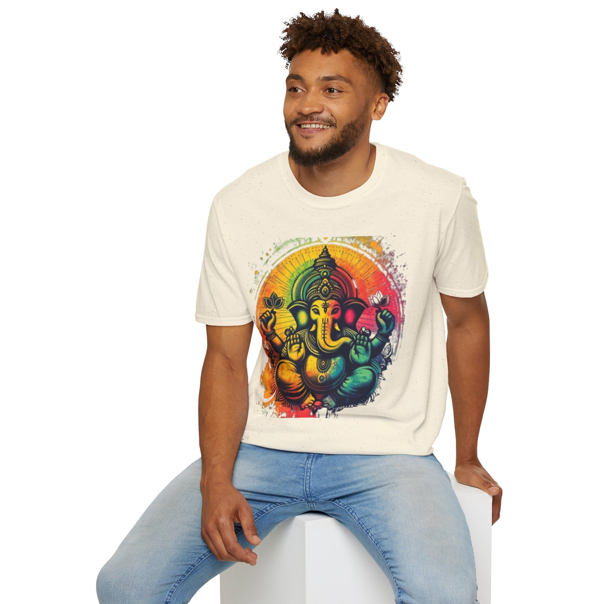 Ganesh T-Shirt, Spiritual Tee, Festival Apparel, Hindu Gifts, Artistic Shirt, Unique Clothing. Can also order in Bulk