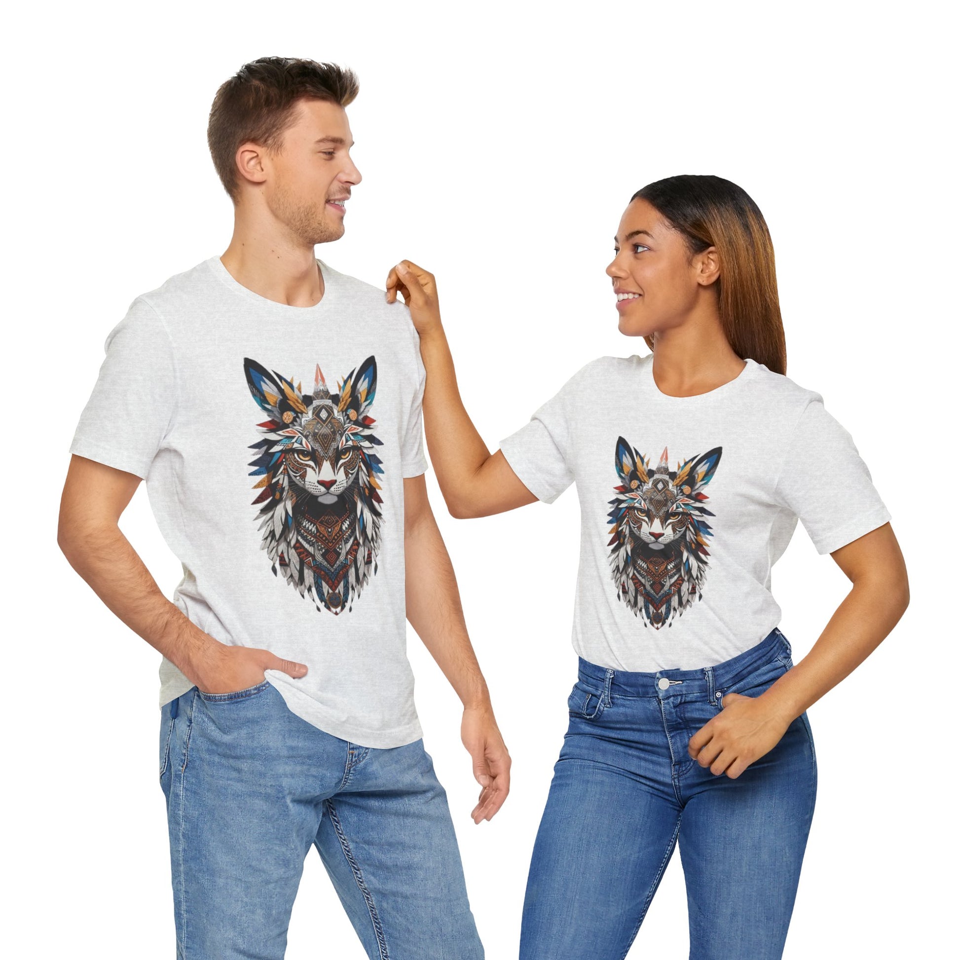 Boho Fox Graphic Tee, Unisex Tee for Nature Lovers, Animal Art Shirt, Eco-Friendly Apparel, Gift for Wildlife Enthusiasts