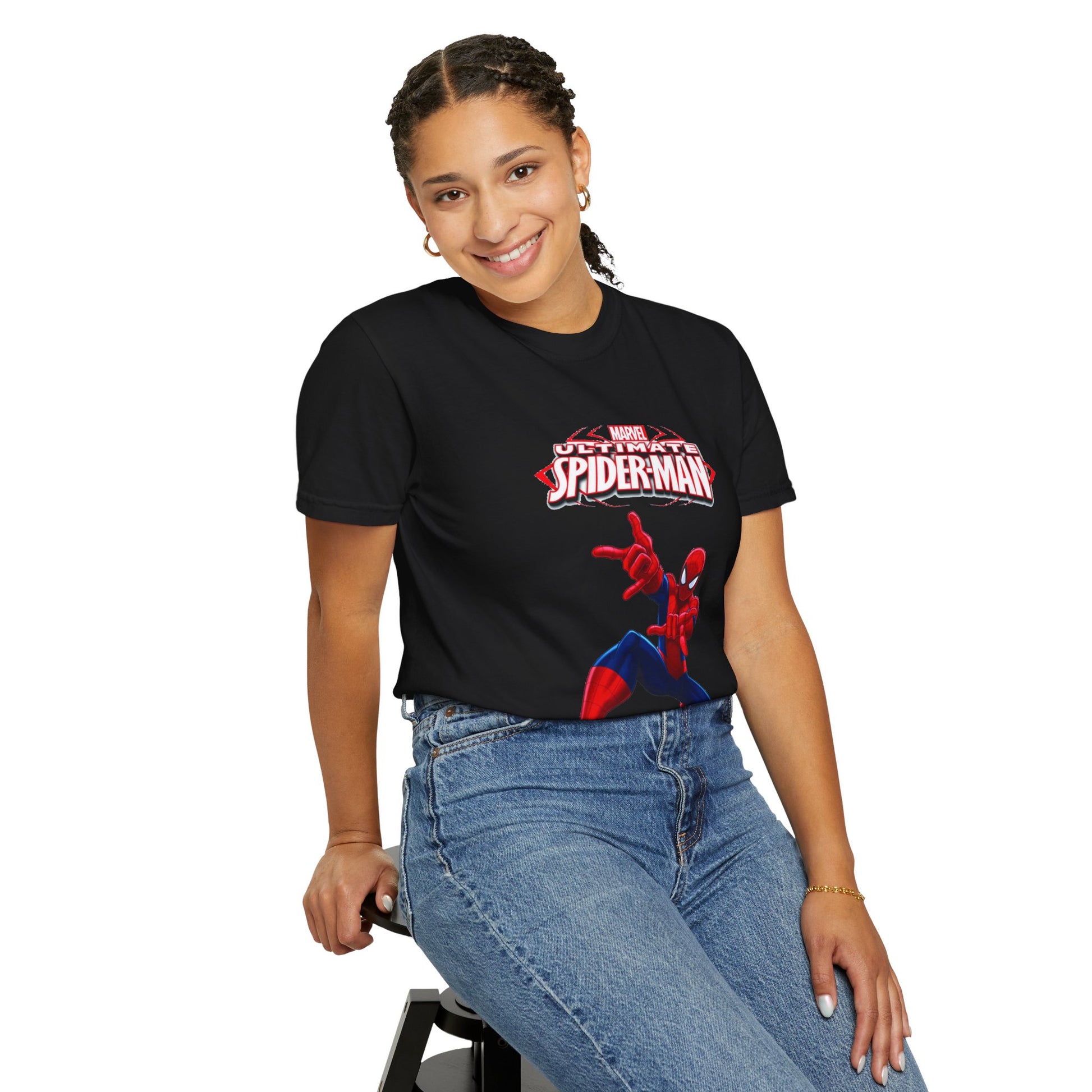 Marvel Spider-Man Unisex Garment-Dyed T-Shirt, Superhero Tee, Comic Fan Gift, Casual Wear, Birthday, Kids Clothing
