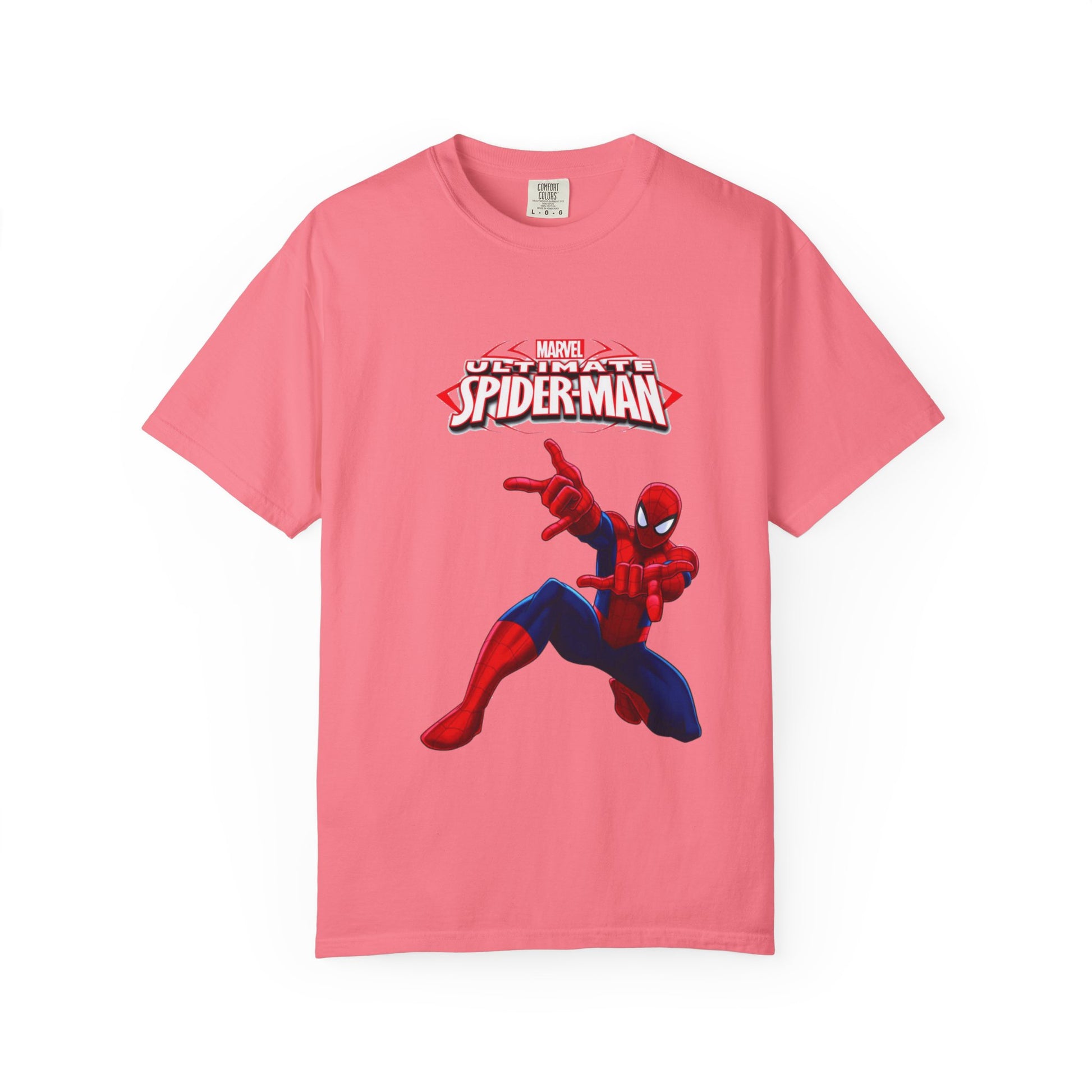 Marvel Spider-Man Unisex Garment-Dyed T-Shirt, Superhero Tee, Comic Fan Gift, Casual Wear, Birthday, Kids Clothing
