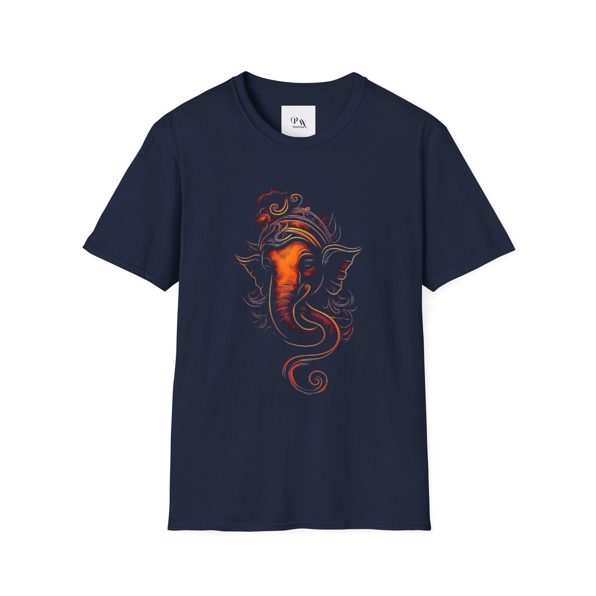 Ganesh T-shirt - Unisex Softstyle T-Shirt, Bohemian Shirt, Festival Wear, Unique Gift, Spiritual Fashion