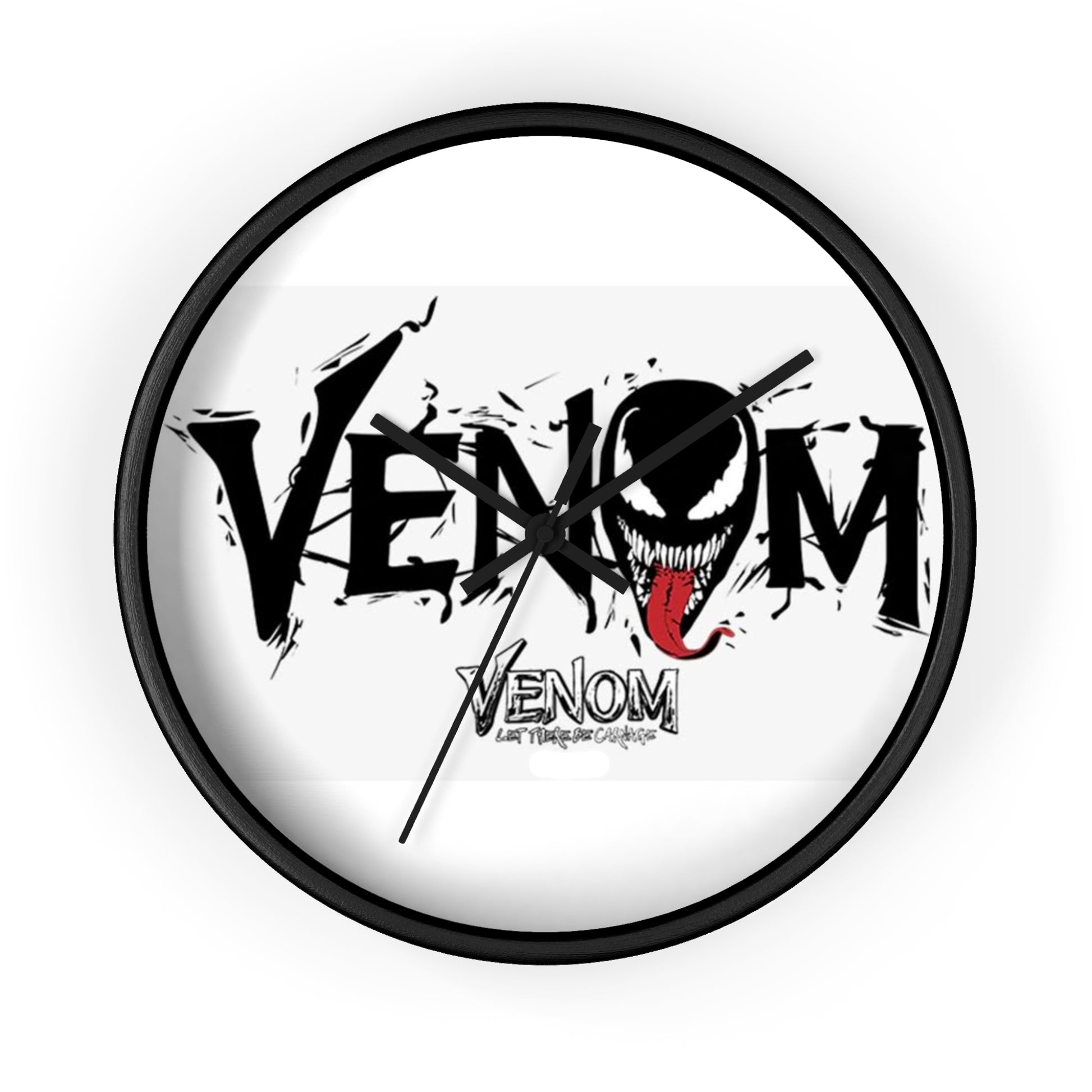 Venom-Inspired Wall Clock for Marvel Fans, Unique Decor, Gift for Comic Lovers, Nerd Room Decor, Stylish Timepiece