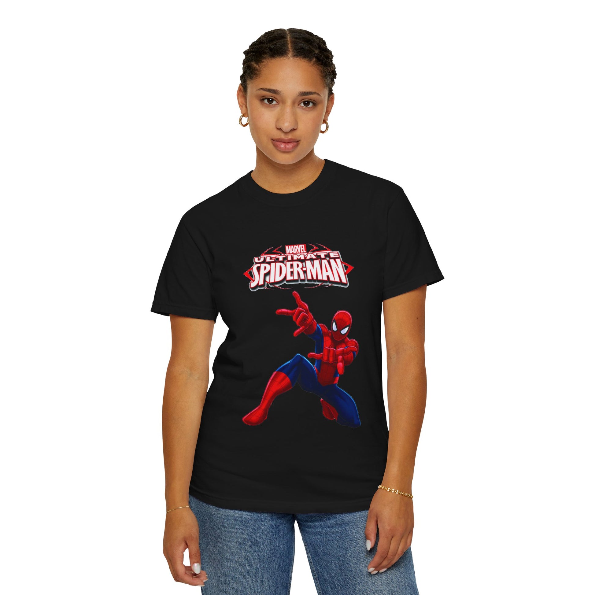 Marvel Spider-Man Unisex Garment-Dyed T-Shirt, Superhero Tee, Comic Fan Gift, Casual Wear, Birthday, Kids Clothing