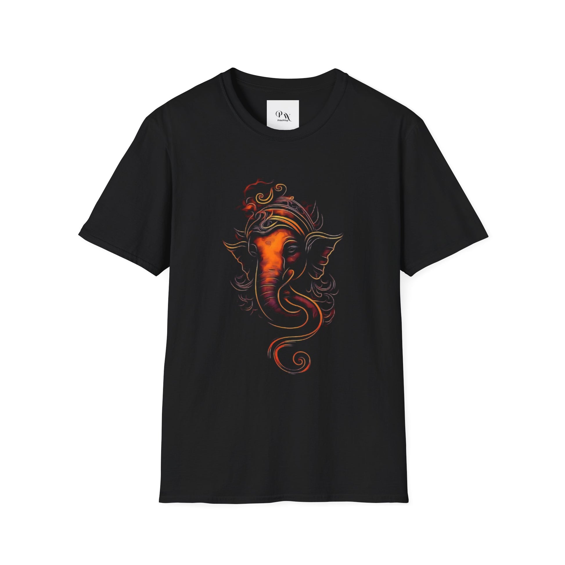 Ganesh T-shirt - Unisex Softstyle T-Shirt, Bohemian Shirt, Festival Wear, Unique Gift, Spiritual Fashion