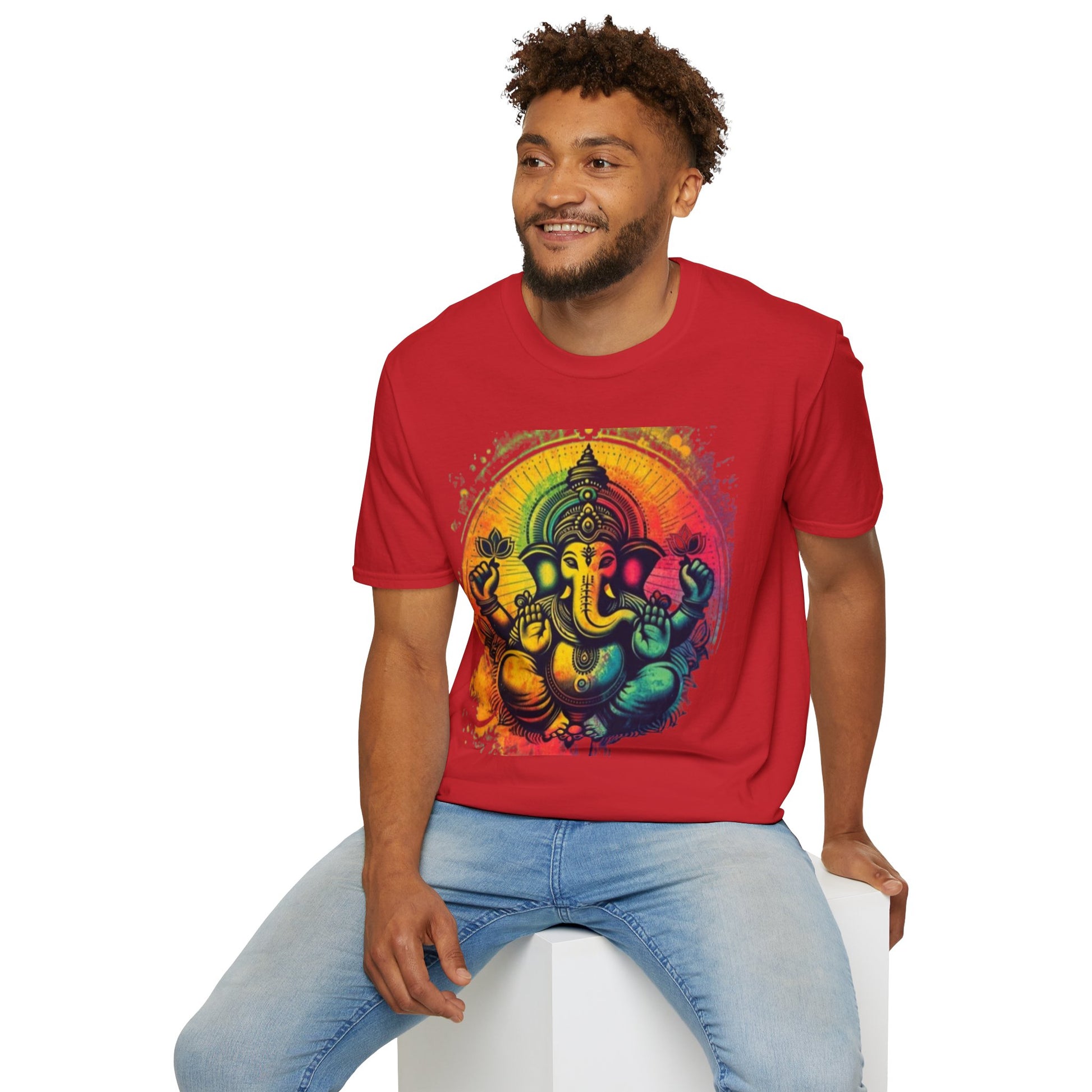 Ganesh T-Shirt, Spiritual Tee, Festival Apparel, Hindu Gifts, Artistic Shirt, Unique Clothing. Can also order in Bulk