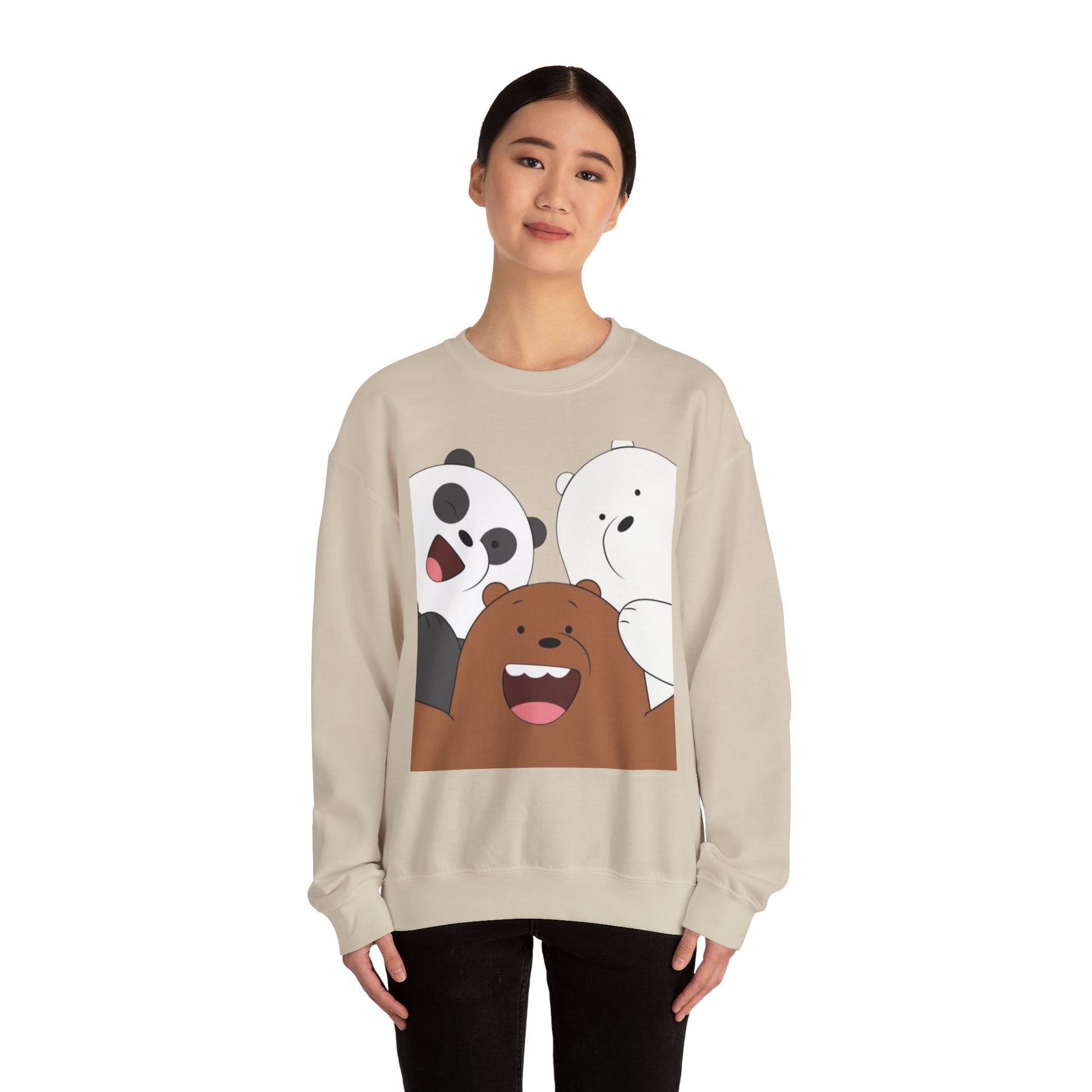 Cute Animal Friends Crewneck Sweatshirt, Cozy Sweatshirt, Gift for Animal Lovers, Funny Crewneck, Cute Cartoon Sweatshirt, Winter Fashion