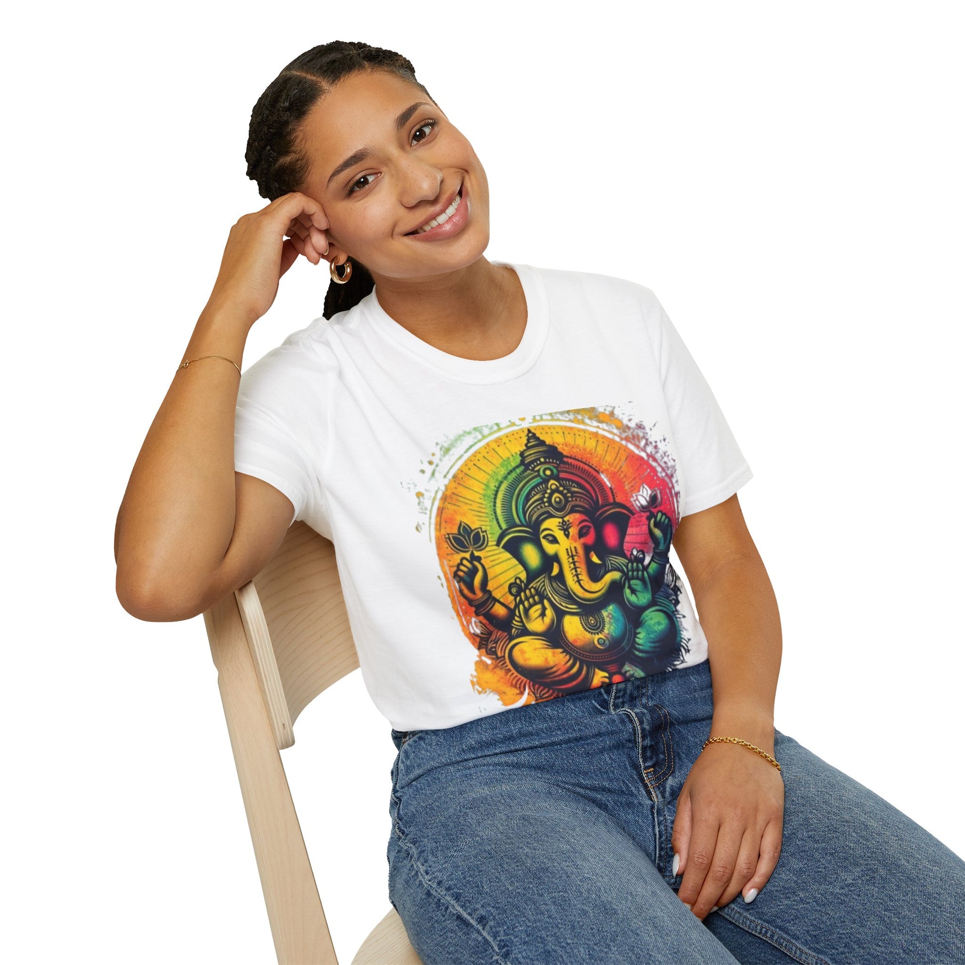 Ganesh T-Shirt, Spiritual Tee, Festival Apparel, Hindu Gifts, Artistic Shirt, Unique Clothing. Can also order in Bulk