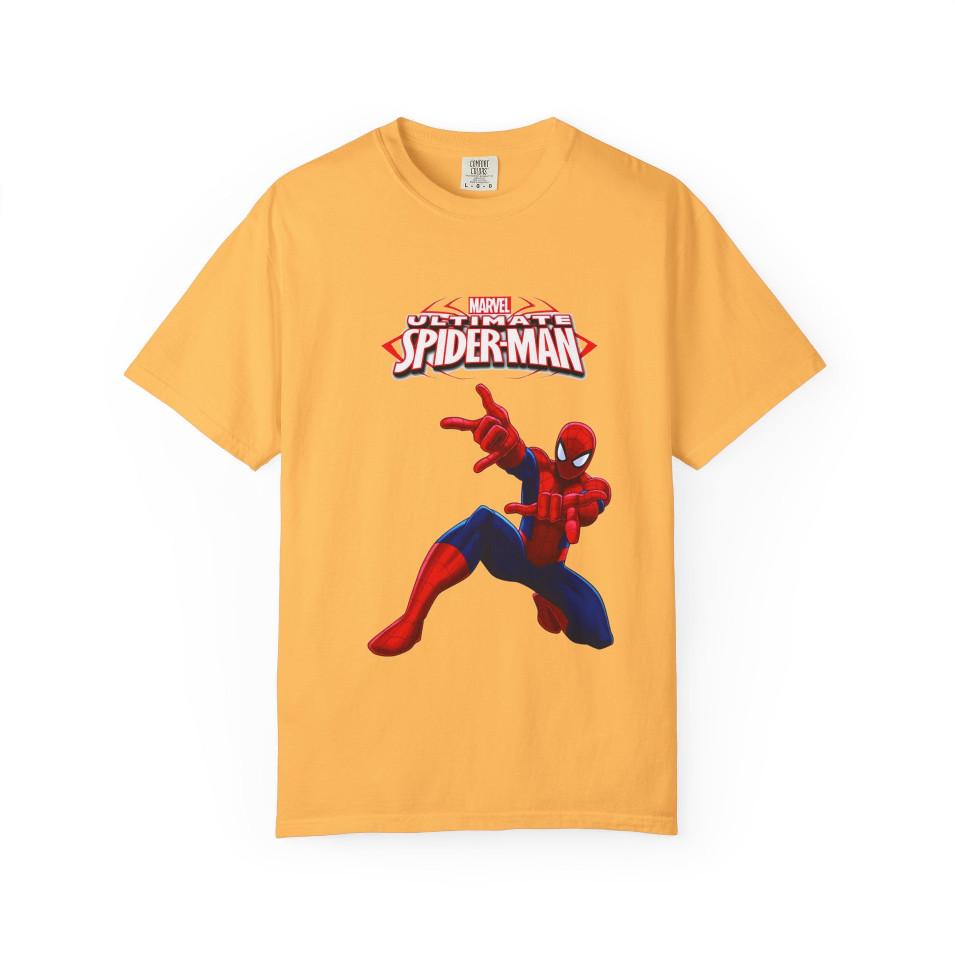 Marvel Spider-Man Unisex Garment-Dyed T-Shirt, Superhero Tee, Comic Fan Gift, Casual Wear, Birthday, Kids Clothing