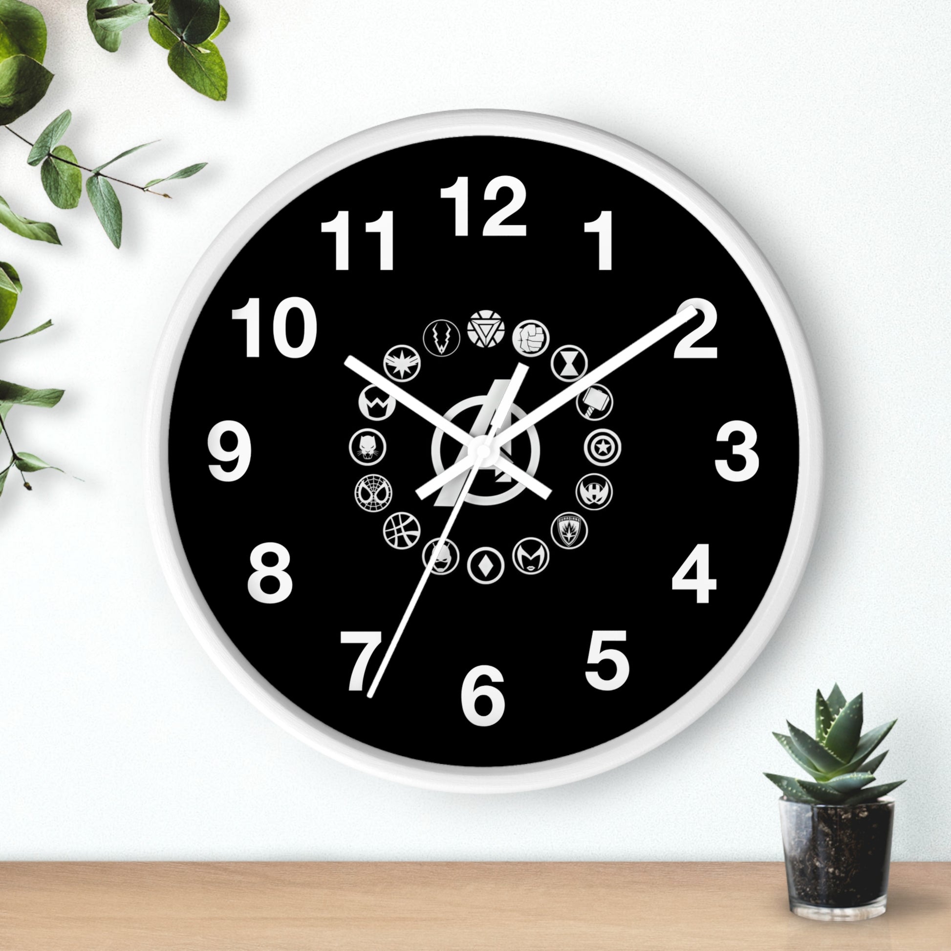 Superhero Wall Clock, Marvel Inspired Timepiece, Unique Gift for Comic Fans, Home Decor, Geeky Wall Art, Kids' Room Accessories