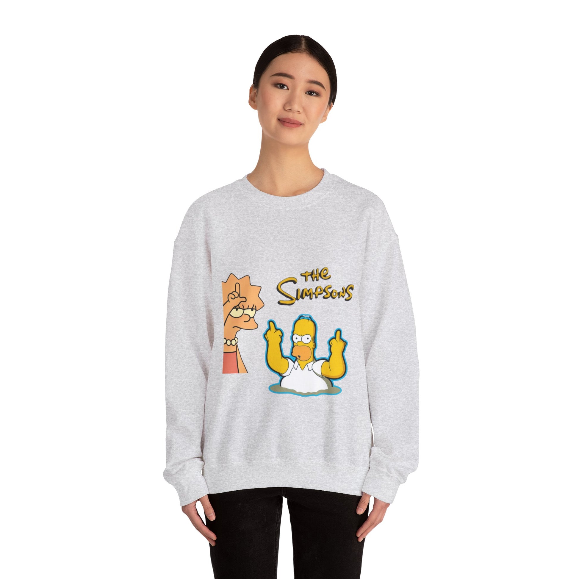 Simpsons Crewneck Sweatshirt - Funny Gifts for Cartoon Lovers, Cozy Lounge Wear, Unisex Sweatshirt, Gift for Dad, Unique Gift Ideas