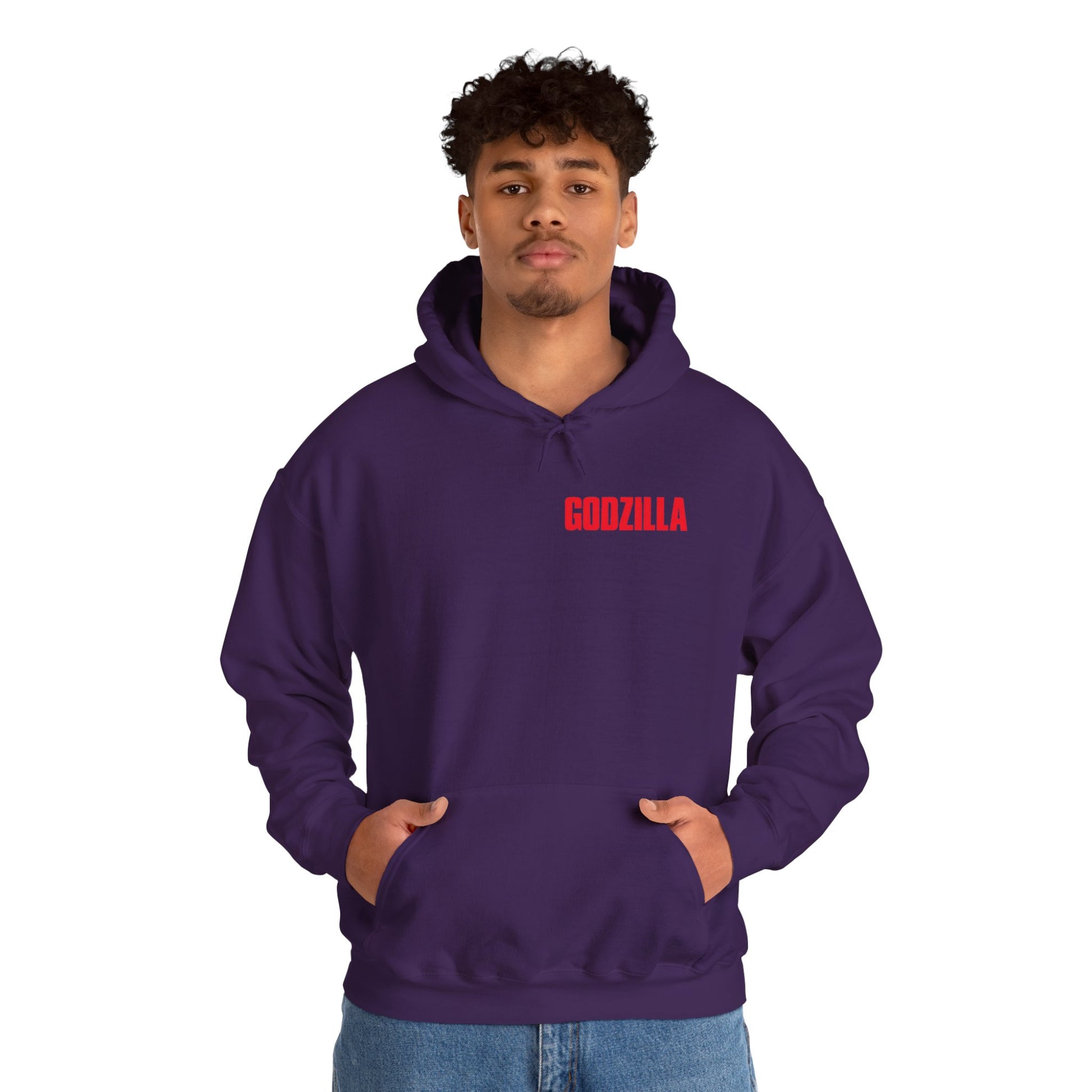 GODZILLA Unisex Heavy Blend Hooded Sweatshirt, Movie Merchandise, Geek Fashion, Comfort Wear, Gift for Fan