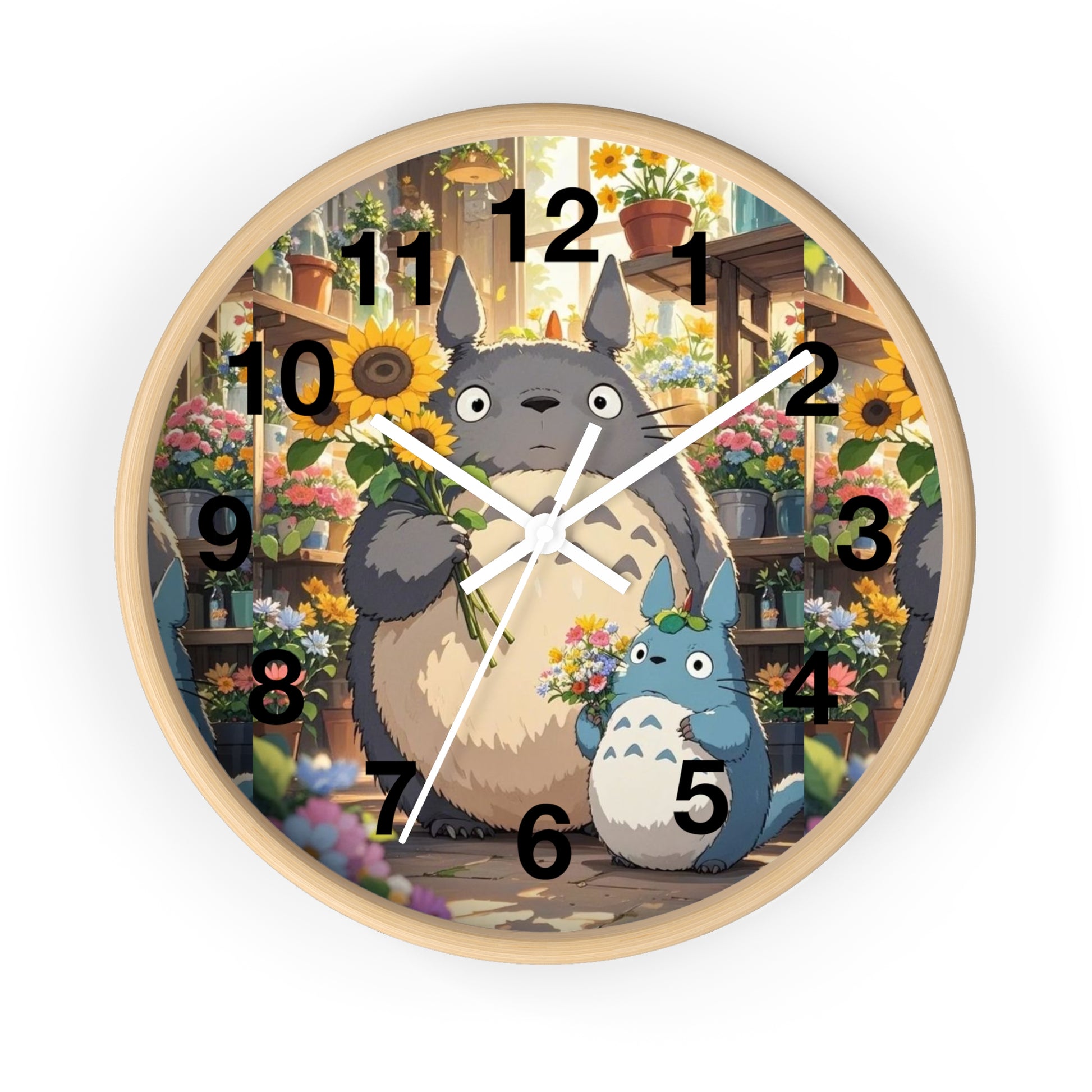 Whimsical Totoro Wall Clock – Cozy Home Decor for Anime Lovers, Gift for Birthdays, Nursery, Handmade Clock, Cute Wall Art