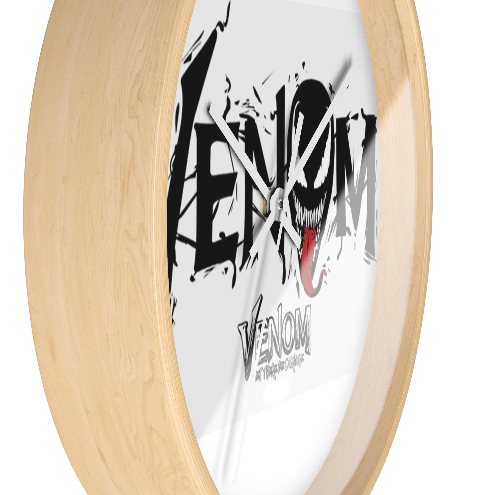 Venom-Inspired Wall Clock for Marvel Fans, Unique Decor, Gift for Comic Lovers, Nerd Room Decor, Stylish Timepiece