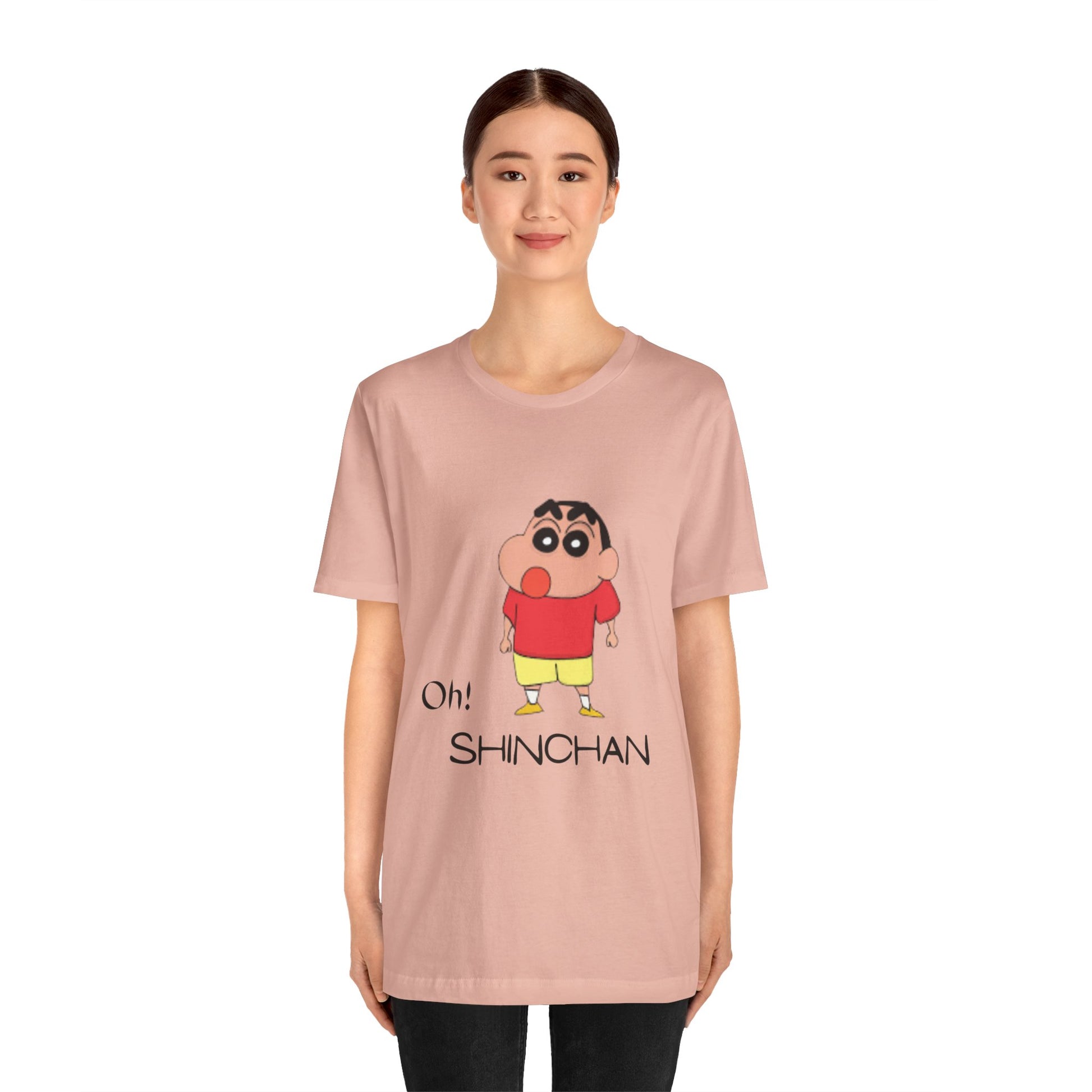 Oh! Shinchan Unisex Jersey Tee, Cartoon Tee, Gift for Kids, Anime Shirt, Funny Graphic T-Shirt, Casual Fun Wear