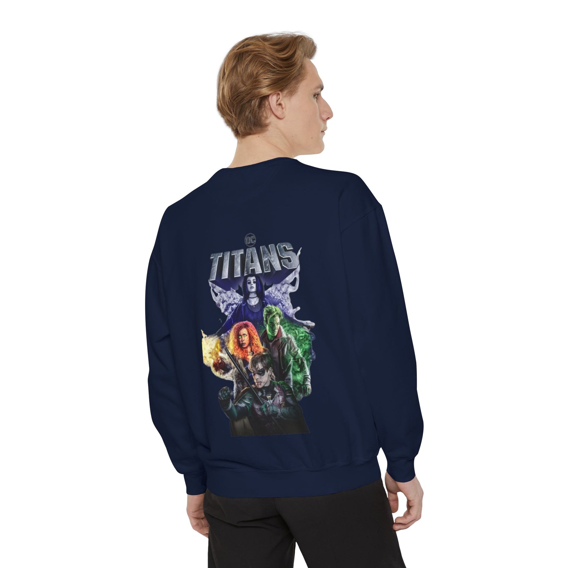 DC Titans Graphic Unisex Sweatshirt, Cozy Sweatshirt for Fans, Perfect Gift for Birthdays, Comfy Spring Fashion, Casual Layering Piece