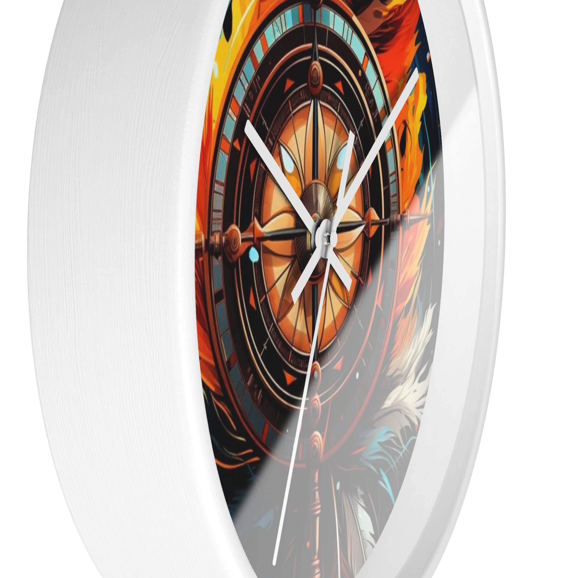 Vibrant Fire-Inspired Wall Clock, Home Decor for Bohemian Style, Unique Gift for Birthdays, Art Lovers, and Housewarming