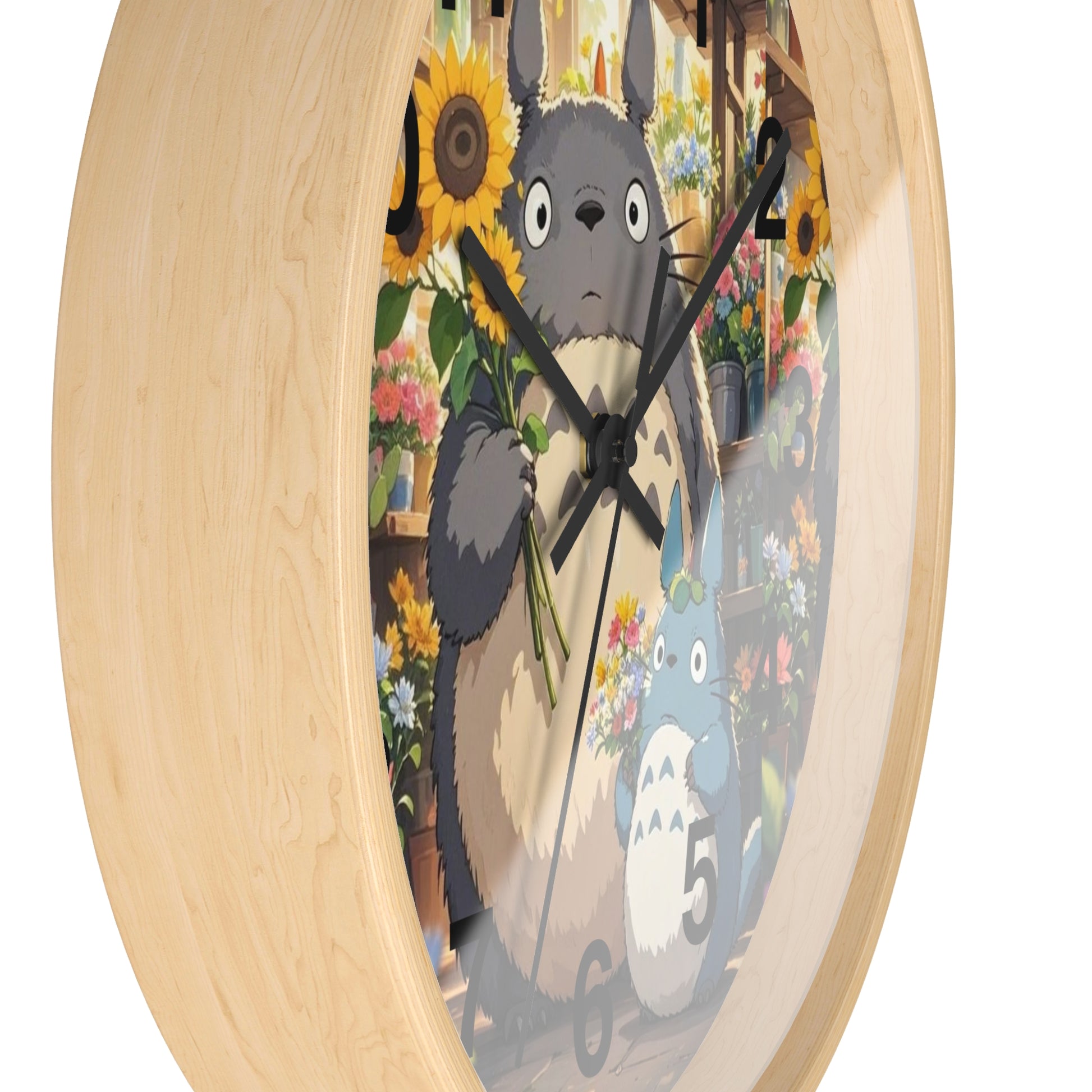 Whimsical Totoro Wall Clock – Cozy Home Decor for Anime Lovers, Gift for Birthdays, Nursery, Handmade Clock, Cute Wall Art