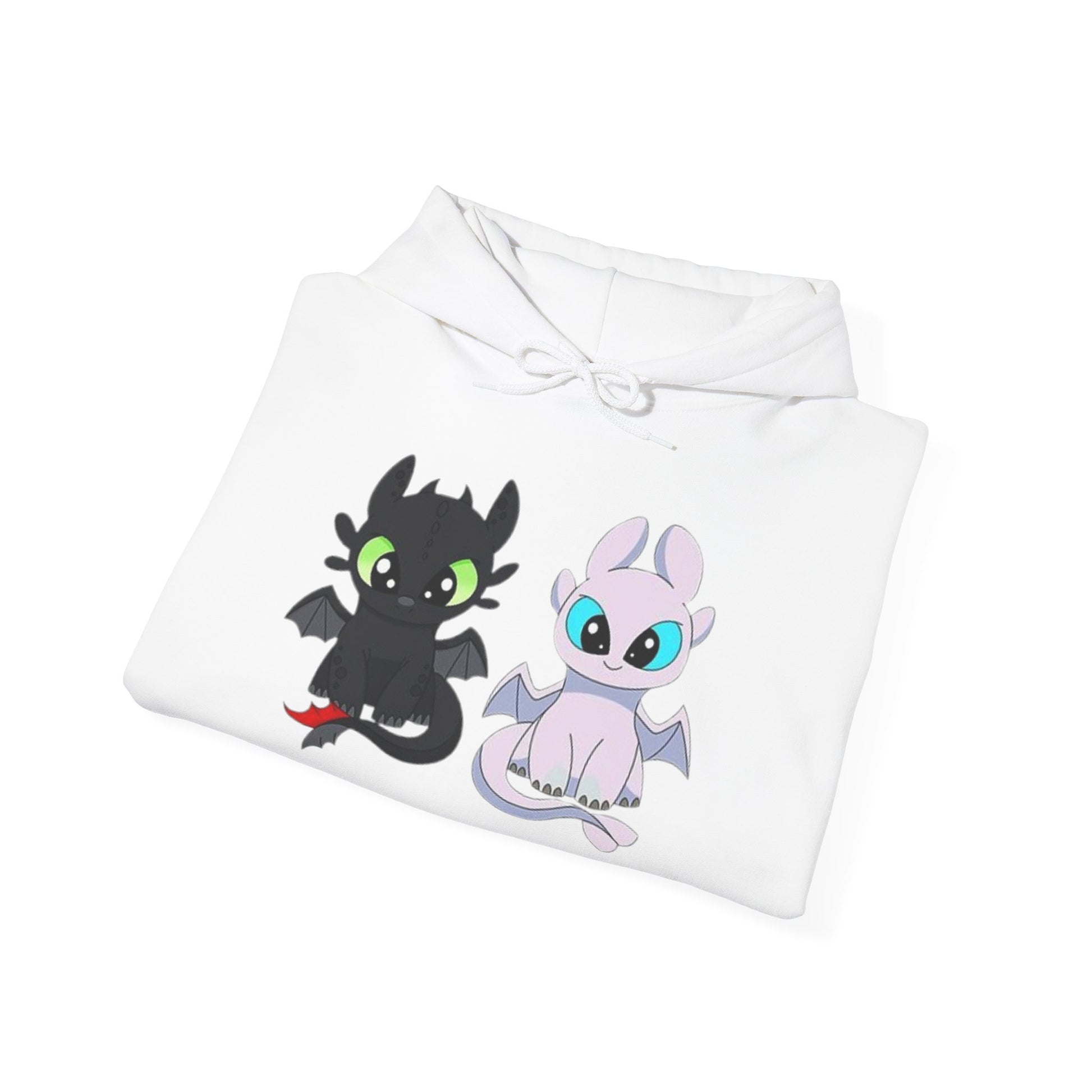 Cute Dragon & Monster Unisex Hoodie, Cozy Sweatshirt for Kids and Adults, Funny Gift for Halloween, Anime Lovers, Stylish Casual Wear
