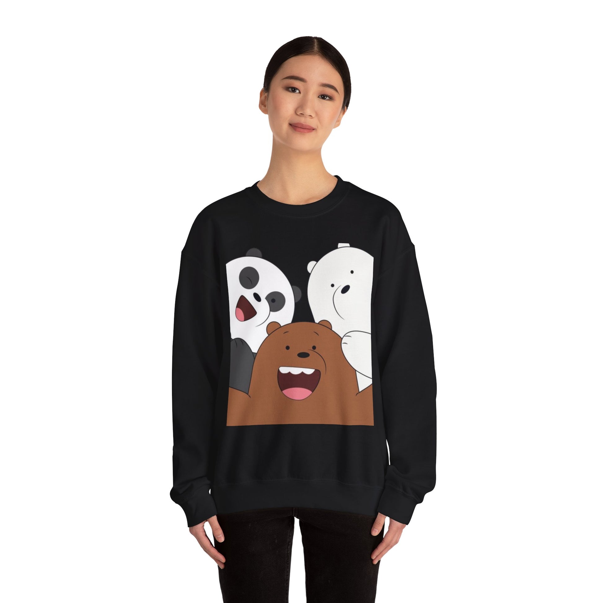 Cute Animal Friends Crewneck Sweatshirt, Cozy Sweatshirt, Gift for Animal Lovers, Funny Crewneck, Cute Cartoon Sweatshirt, Winter Fashion