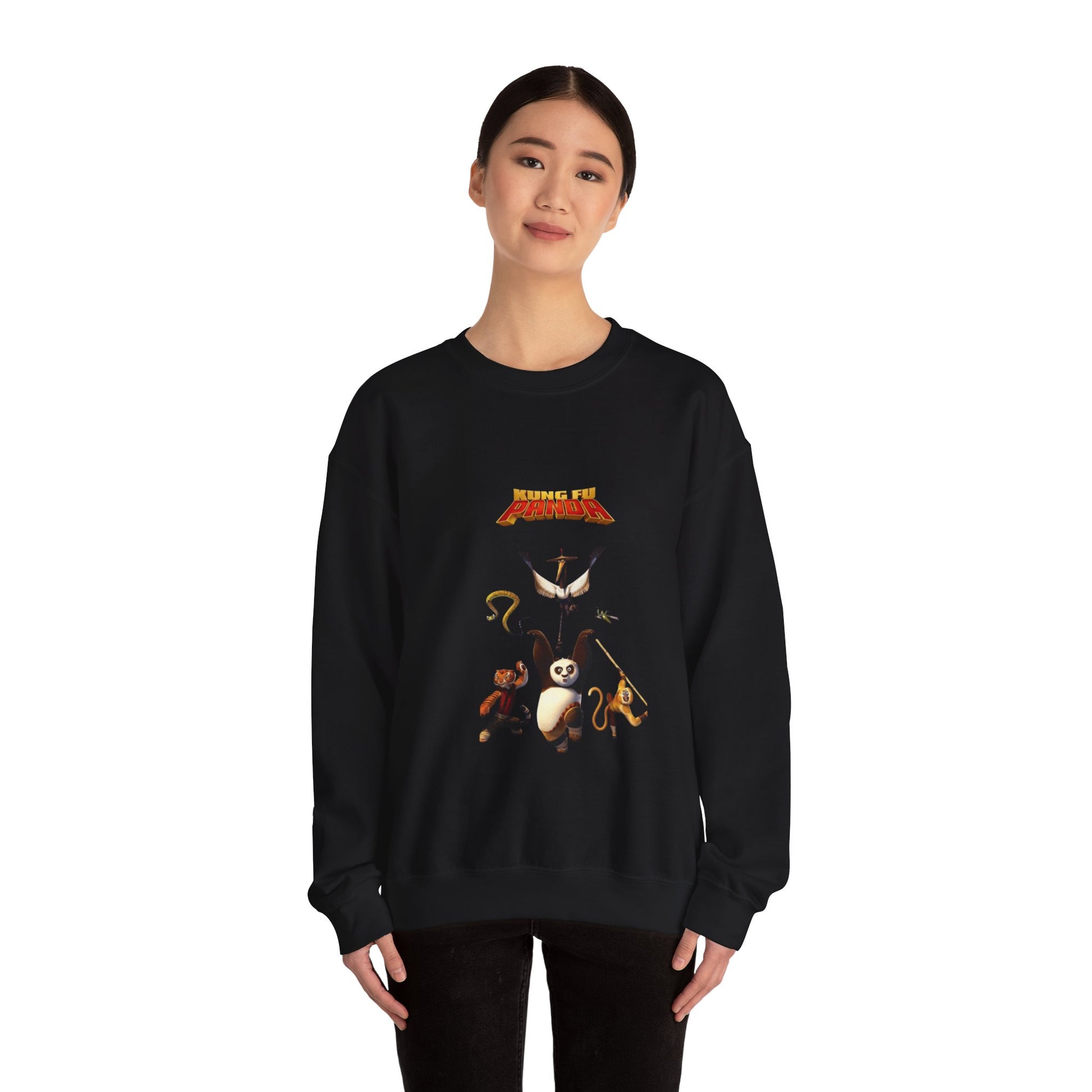 KUNFU PANDA Playful Unisex Crewneck Sweatshirt, Cozy Gift for Animal Lovers, Cartoon Apparel, Funny Sweatshirt, Ideal for Everyday Wear