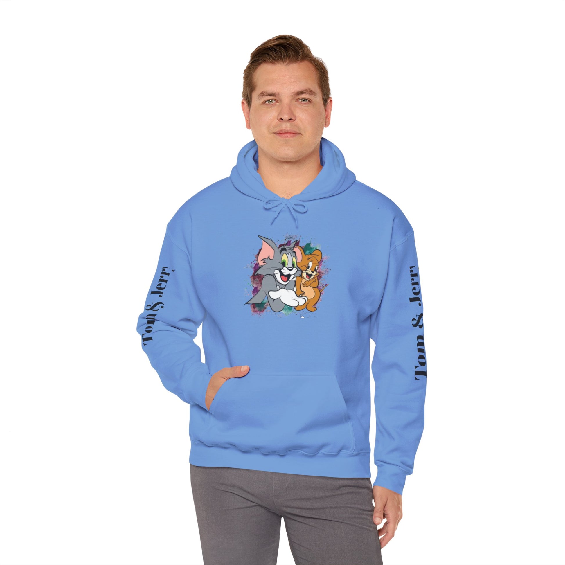 Tom and Jerry Unisex Hoodie - Vintage Cartoon Sweatshirt for Fans, Cozy Gift for Birthdays, Perfect for All Seasons, Casual Wear